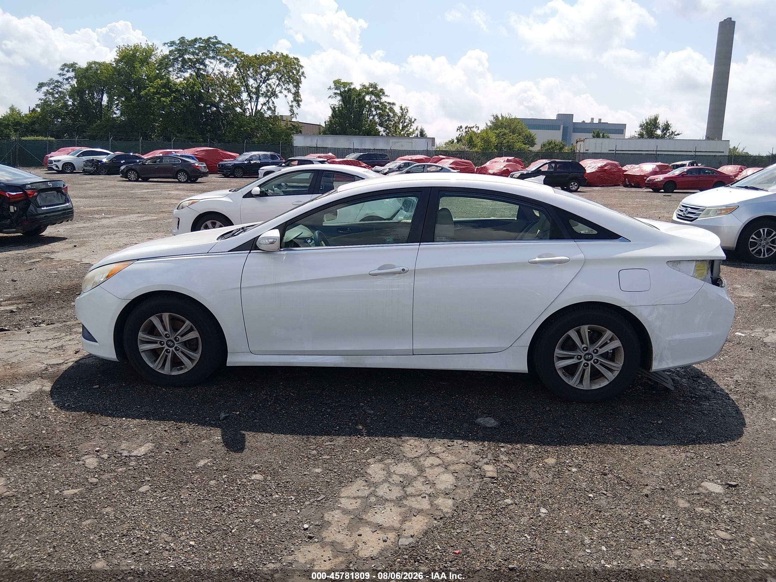 2014 Hyundai Sonata Gls Белый vin: 5NPEB4AC9EH877872