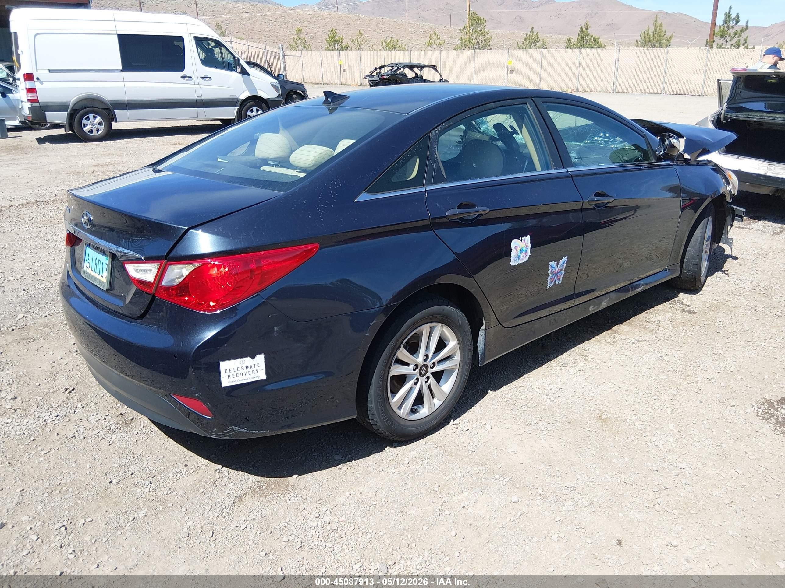 2014 Hyundai Sonata Gls Black vin: 5NPEB4AC9EH881646