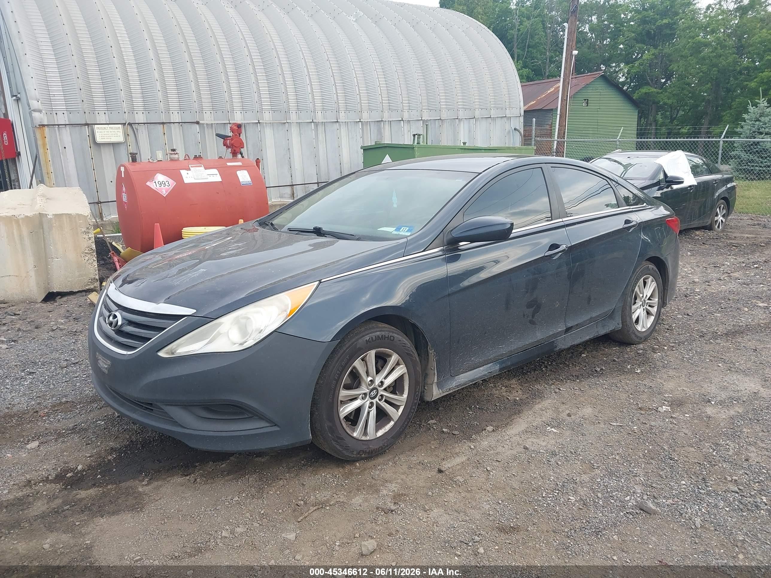2014 Hyundai Sonata Gls Синий vin: 5NPEB4AC9EH886152