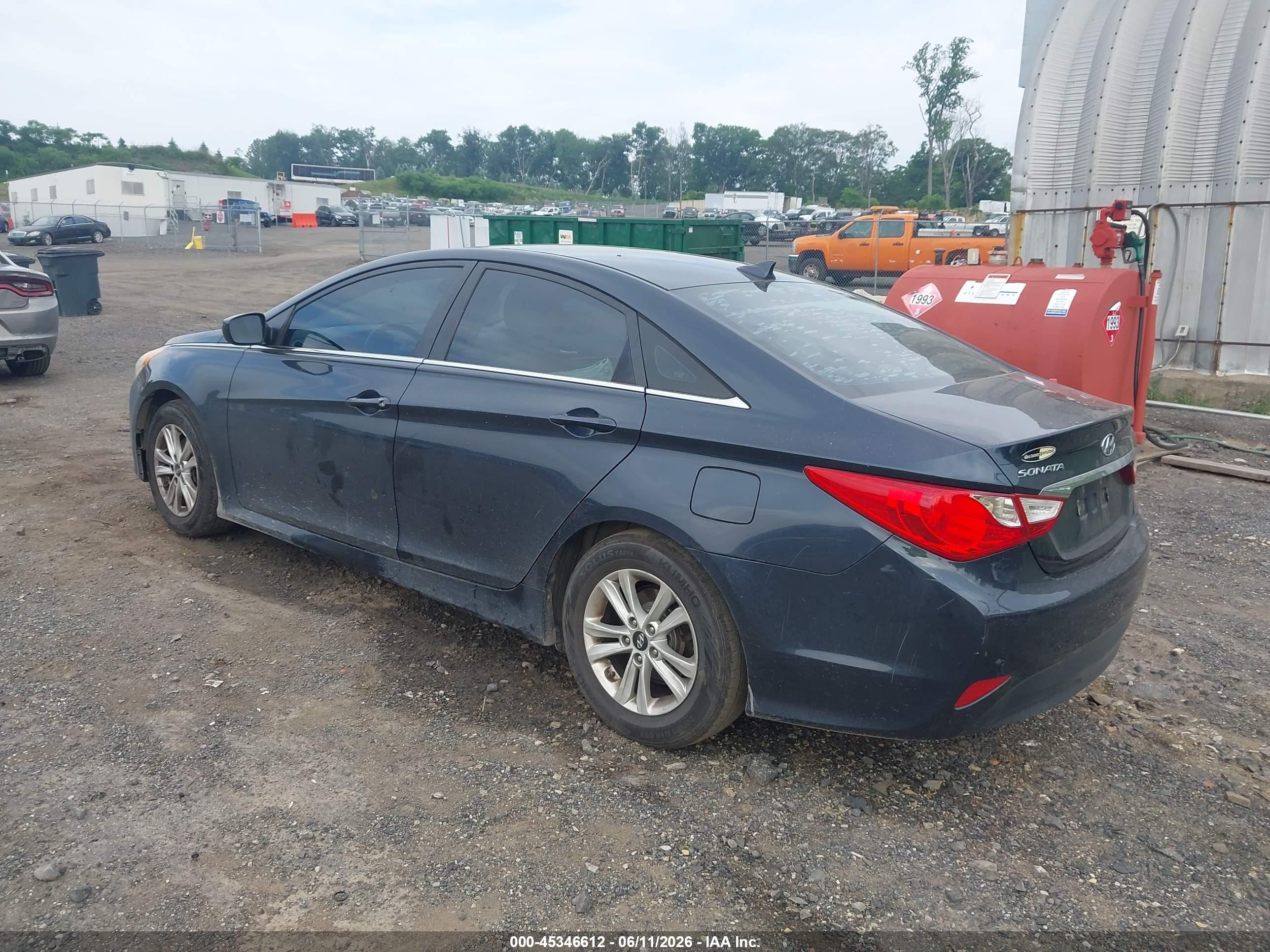 2014 Hyundai Sonata Gls Синий vin: 5NPEB4AC9EH886152