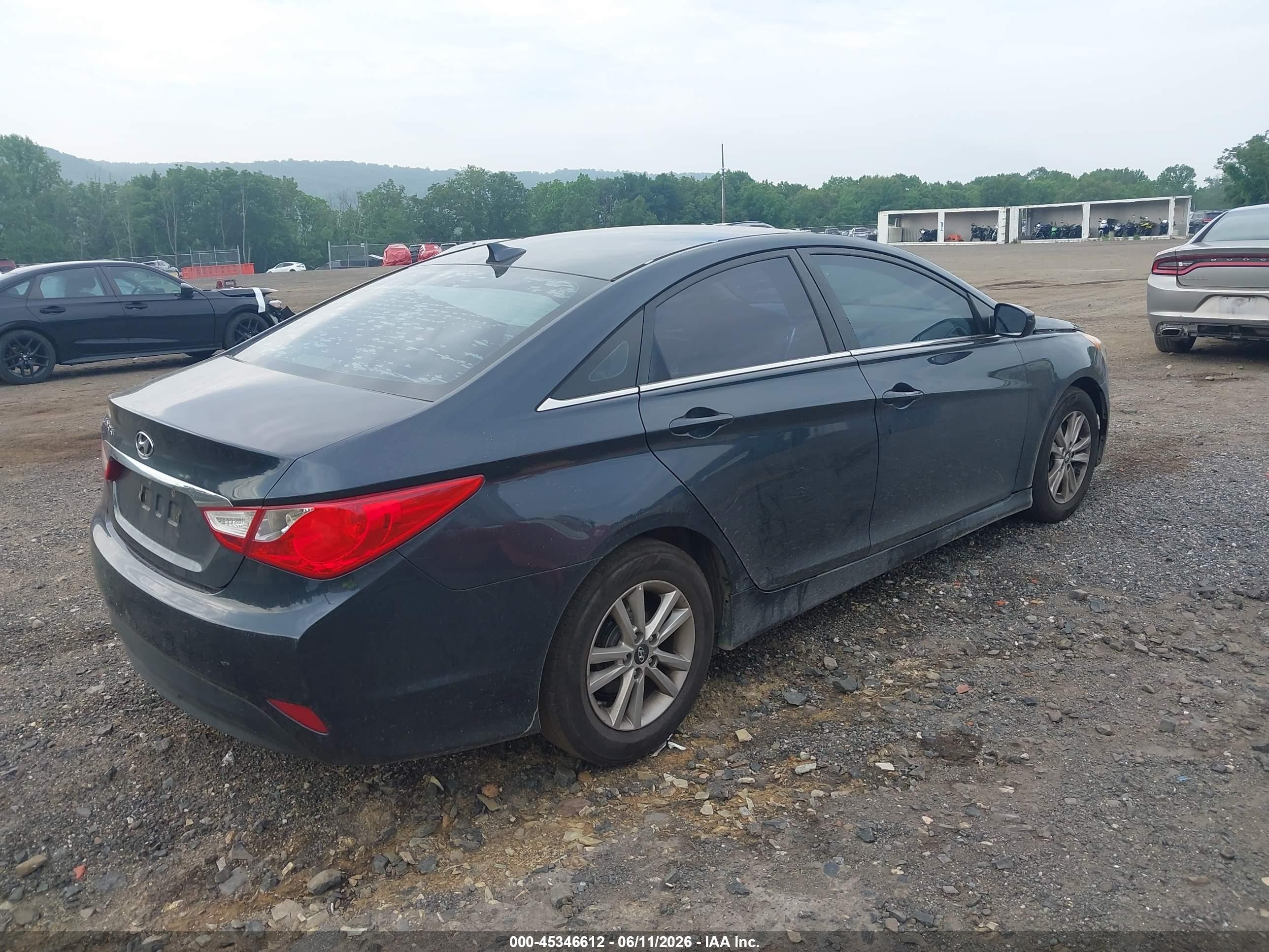 2014 Hyundai Sonata Gls Синий vin: 5NPEB4AC9EH886152