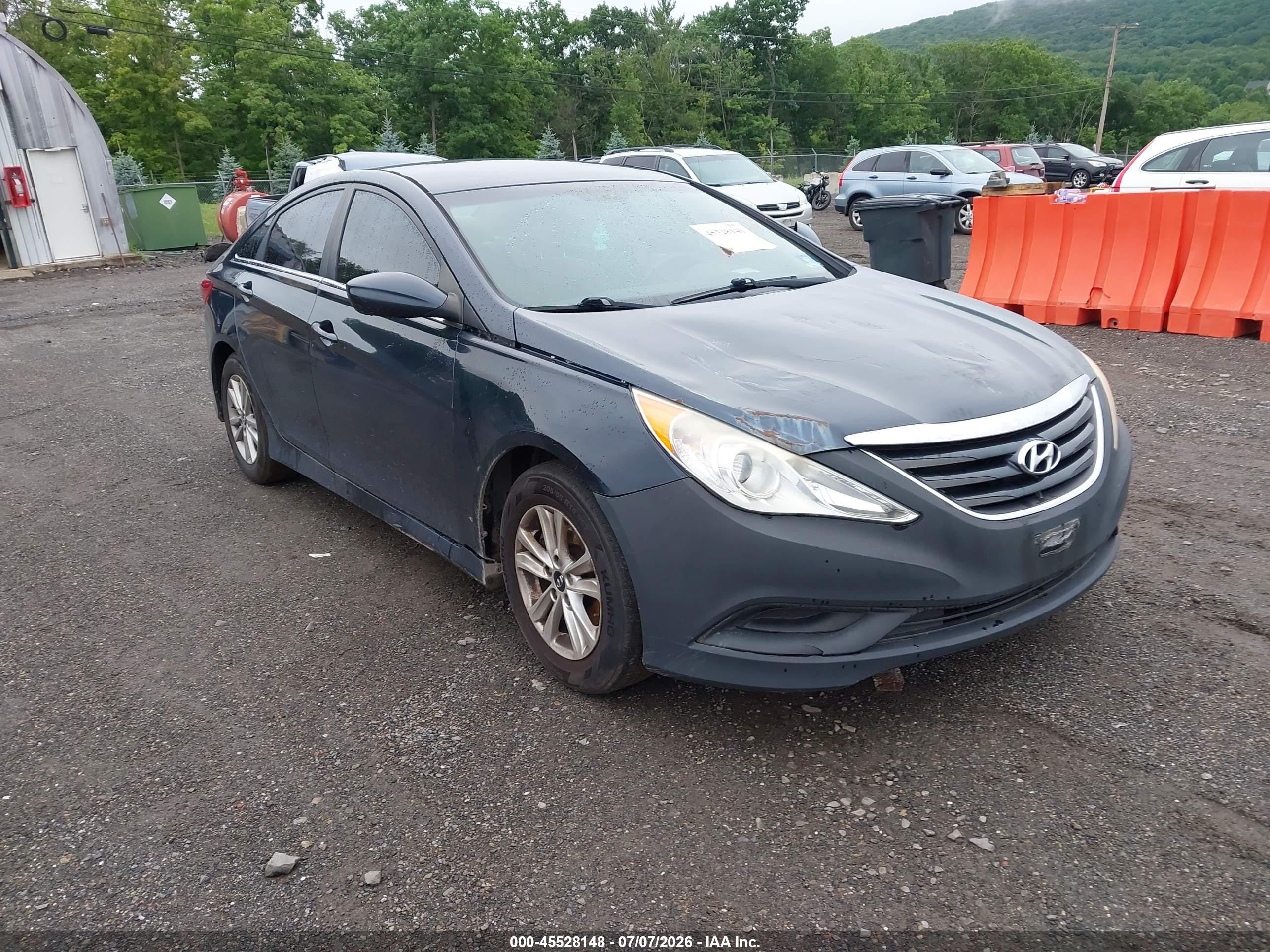 2014 Hyundai Sonata Gls Dark Blue vin: 5NPEB4AC9EH886152