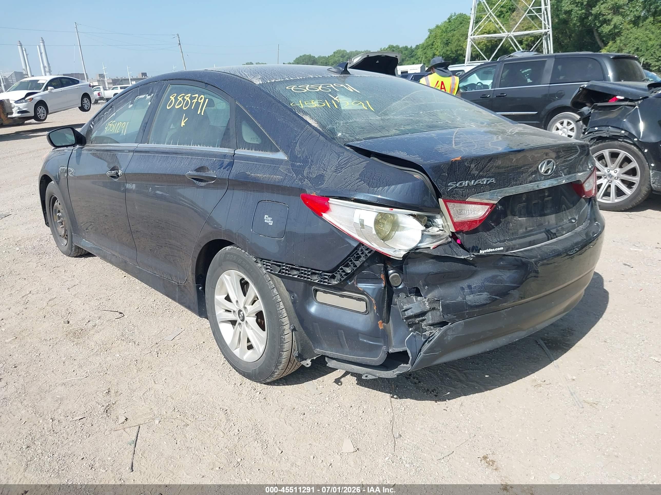 2014 Hyundai Sonata Gls Blue vin: 5NPEB4AC9EH888791