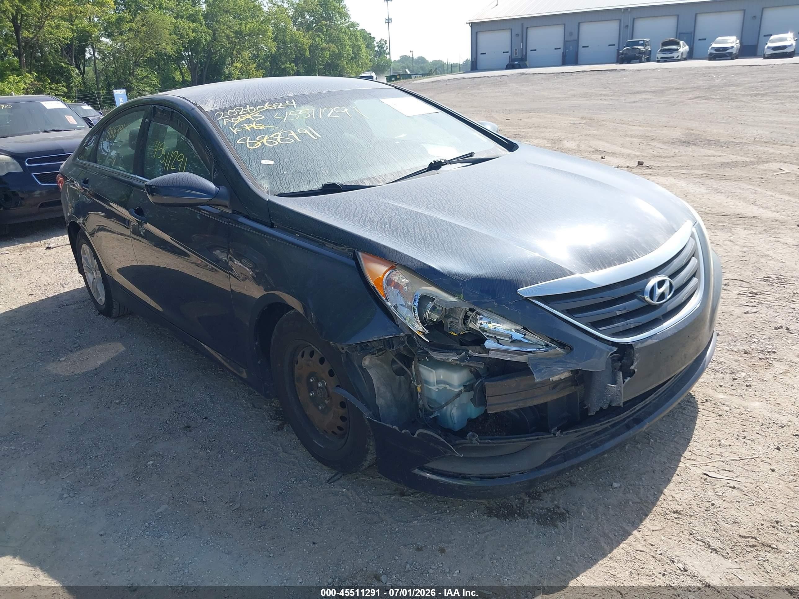 2014 Hyundai Sonata Gls Blue vin: 5NPEB4AC9EH888791