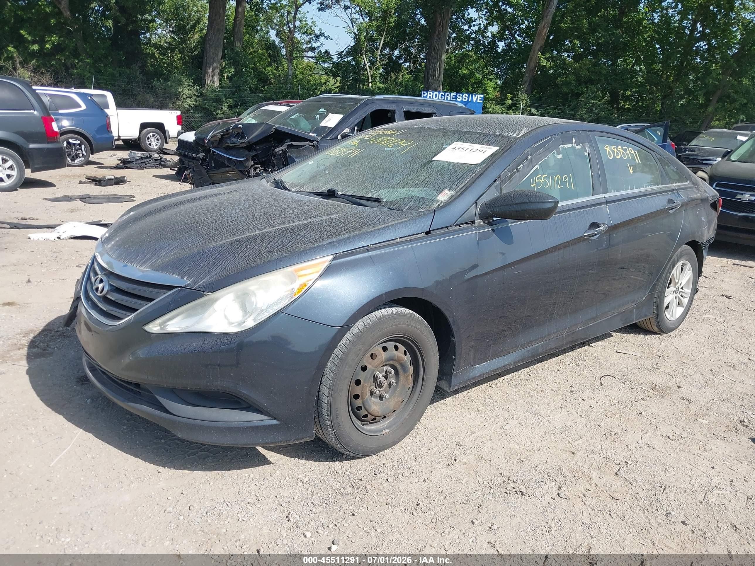 2014 Hyundai Sonata Gls Blue vin: 5NPEB4AC9EH888791