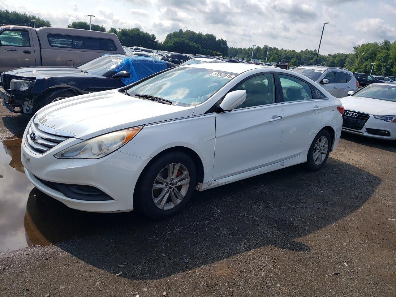 2014 Hyundai Sonata Gls White vin: 5NPEB4AC9EH891285