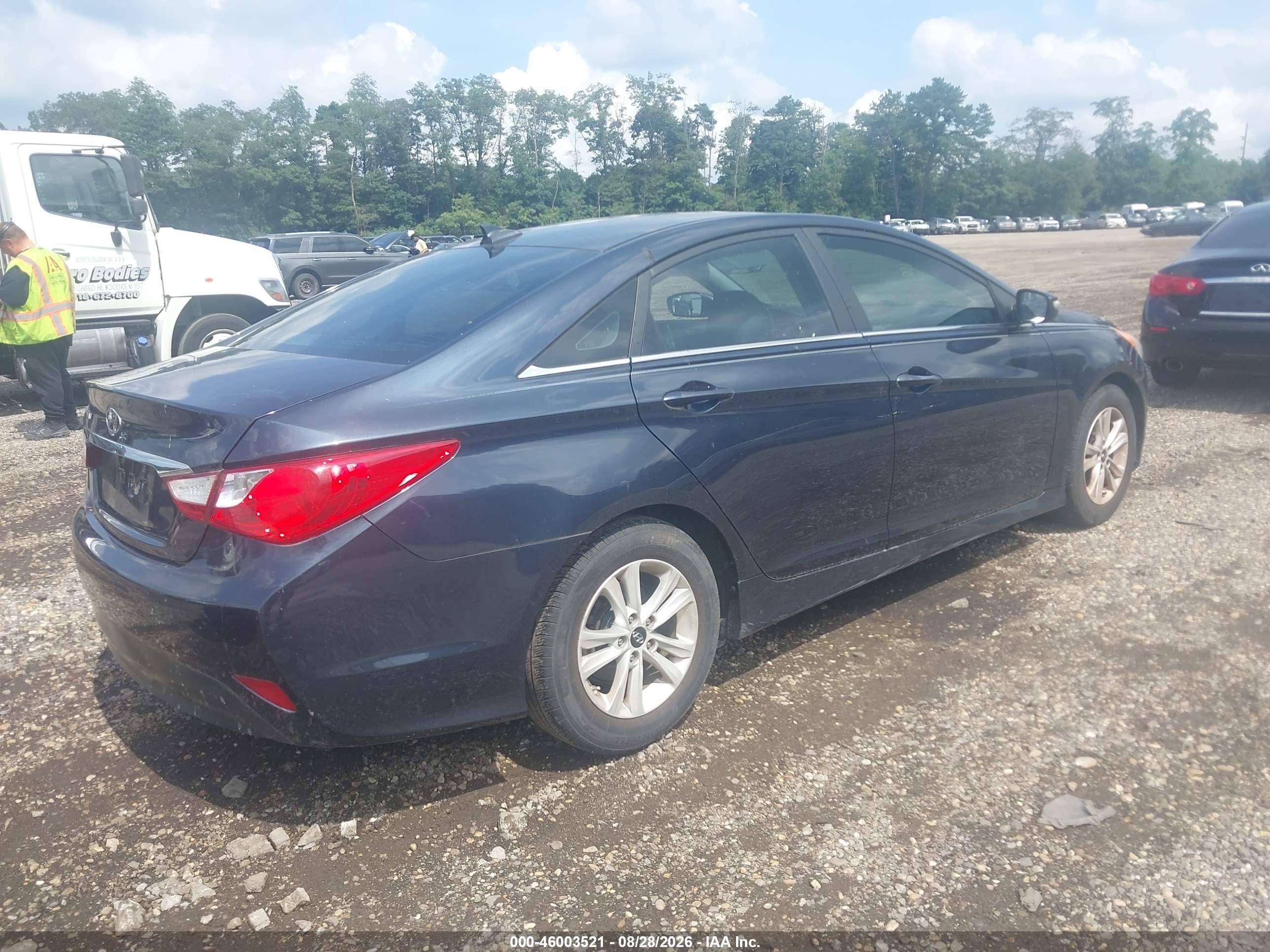 2014 Hyundai Sonata Gls Blue vin: 5NPEB4AC9EH892744