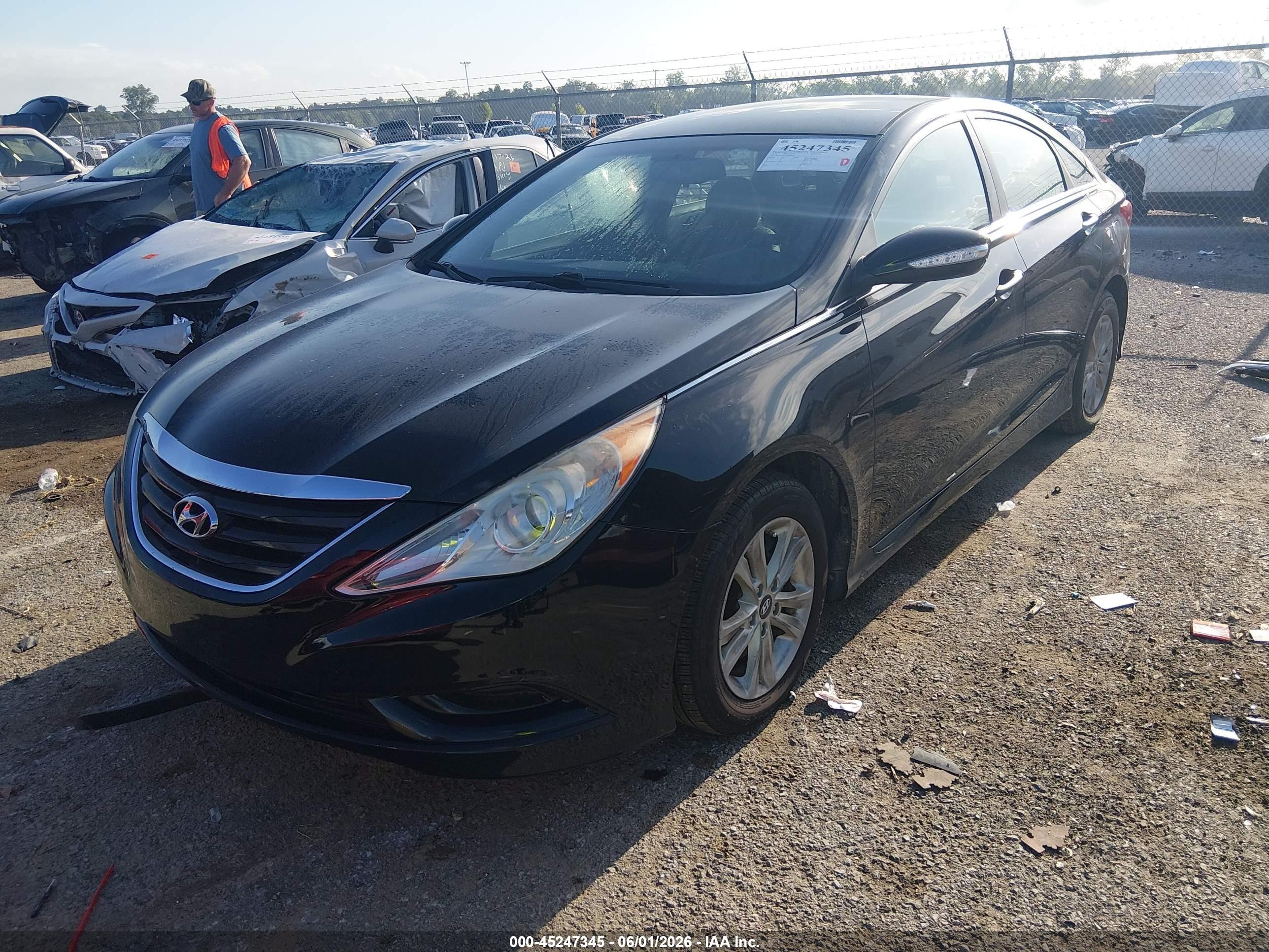 2014 Hyundai Sonata Gls Black vin: 5NPEB4AC9EH893957