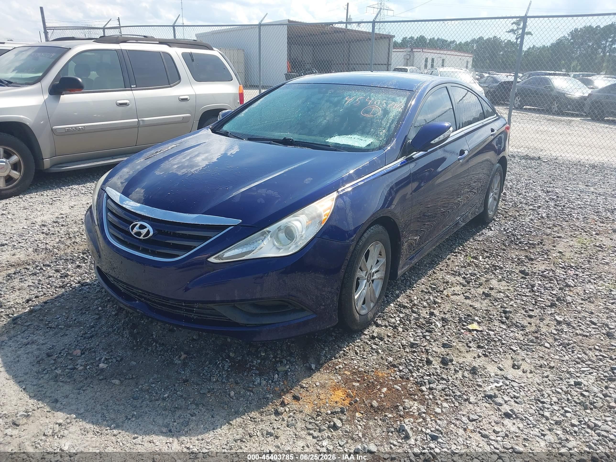 2014 Hyundai Sonata Gls Blue vin: 5NPEB4AC9EH897846