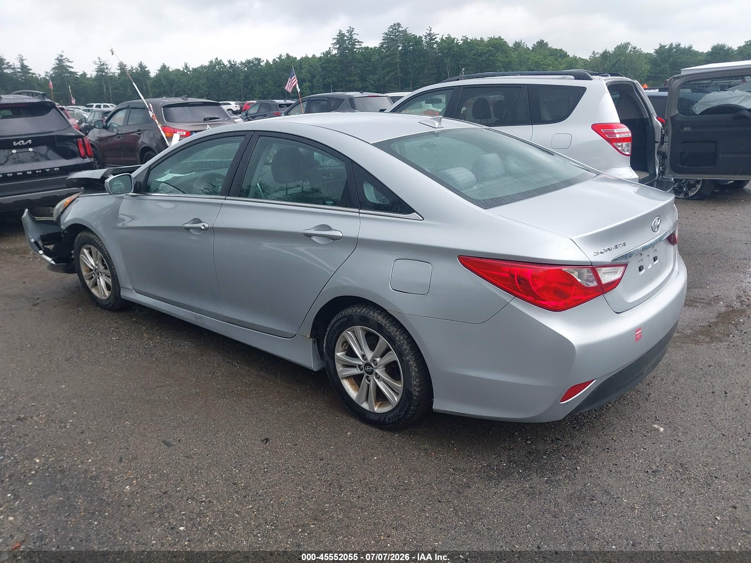 2014 Hyundai Sonata Gls Серебряный vin: 5NPEB4AC9EH901409