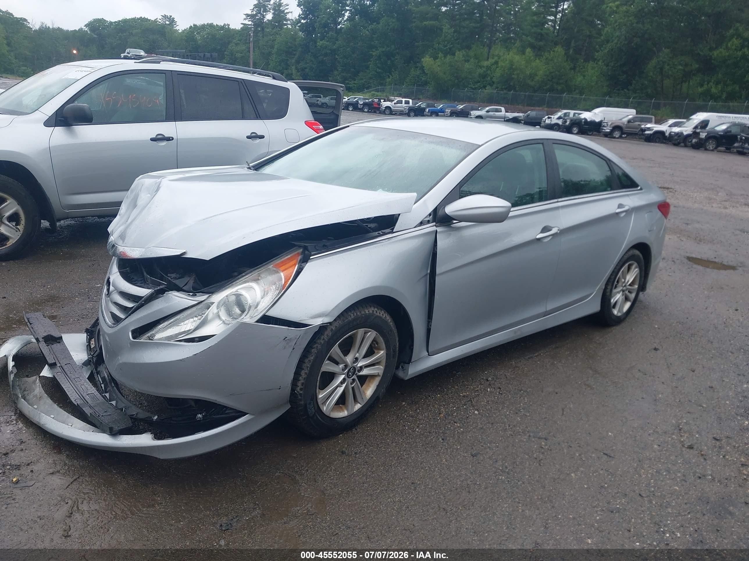 2014 Hyundai Sonata Gls Серебряный vin: 5NPEB4AC9EH901409