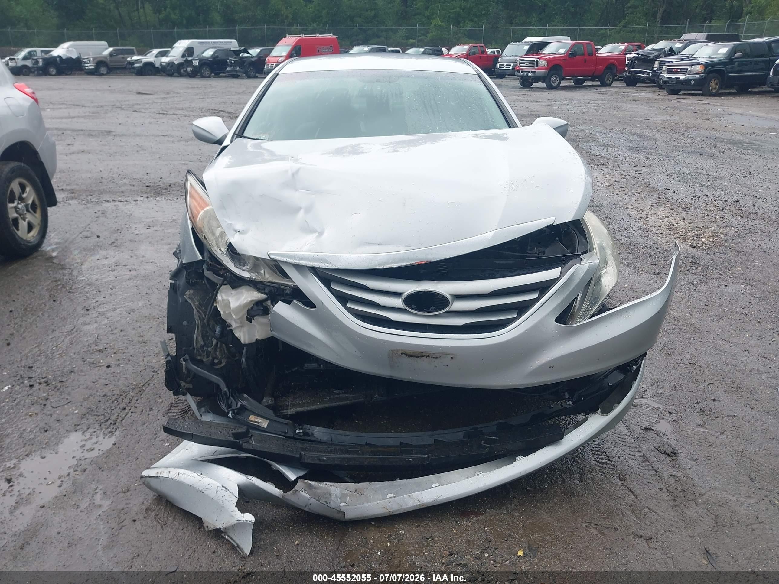 2014 Hyundai Sonata Gls Серебряный vin: 5NPEB4AC9EH901409