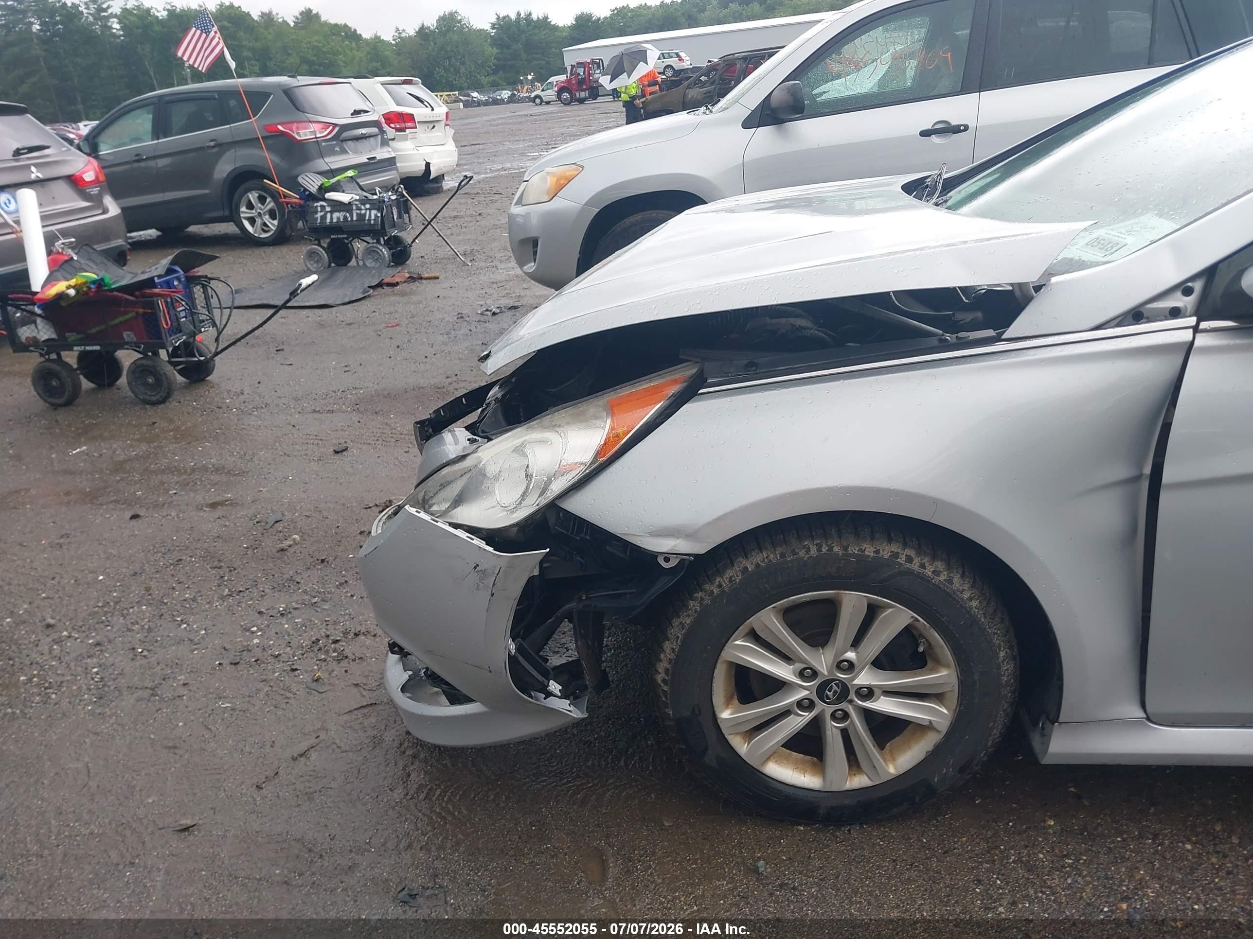 2014 Hyundai Sonata Gls Серебряный vin: 5NPEB4AC9EH901409