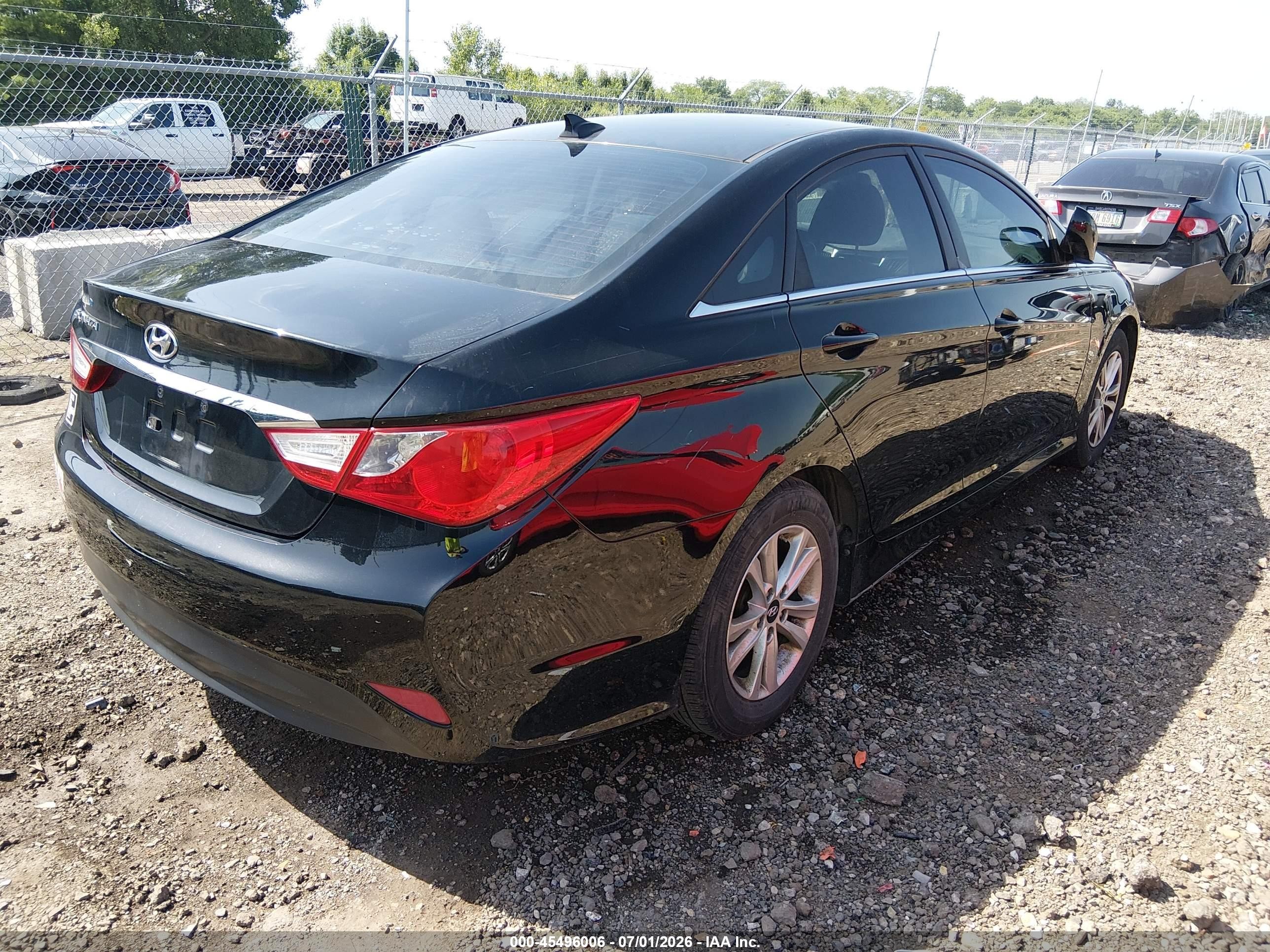 2014 Hyundai Sonata Gls Black vin: 5NPEB4AC9EH902883
