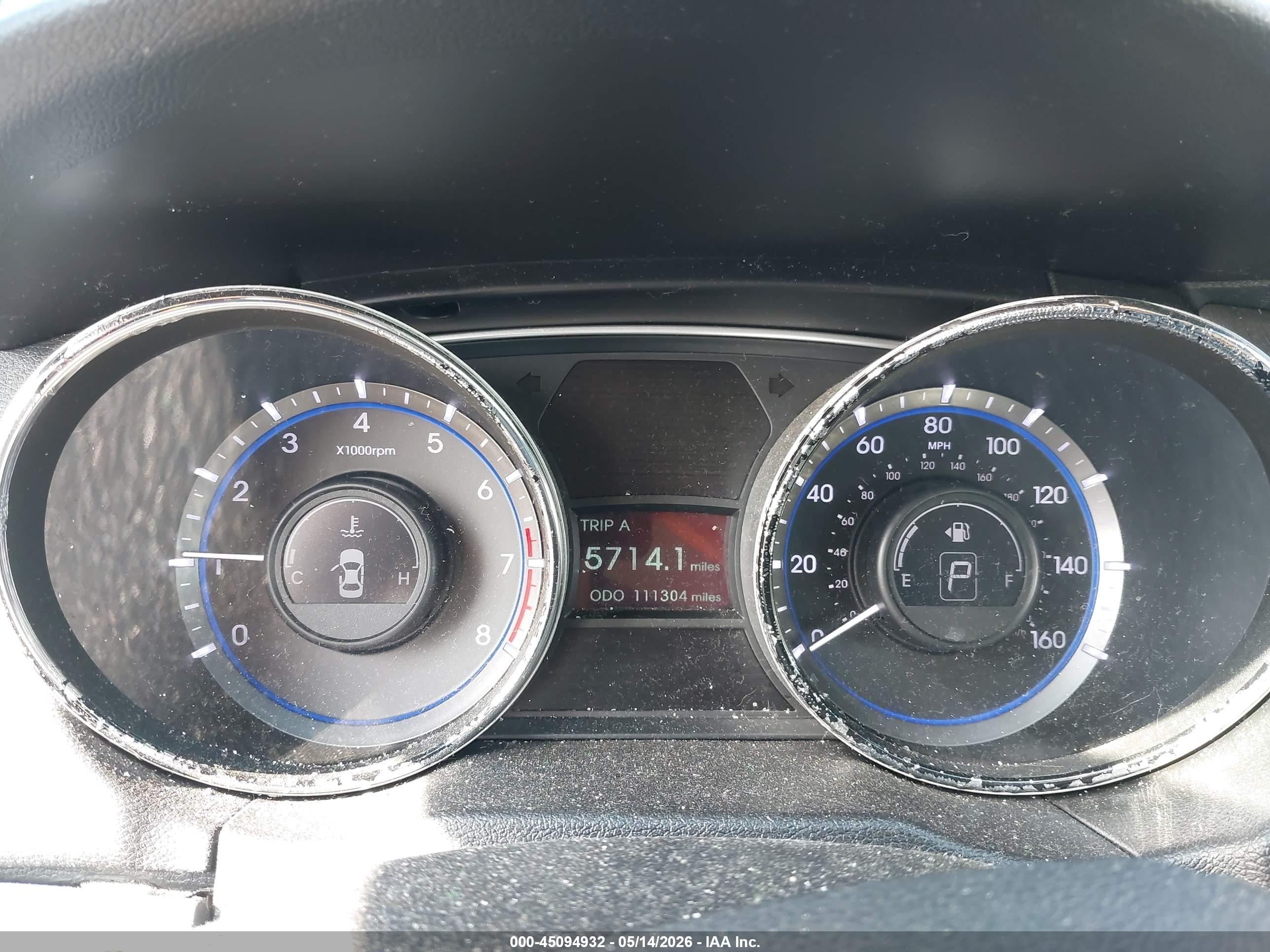 2014 Hyundai Sonata Gls Gray vin: 5NPEB4AC9EH905251