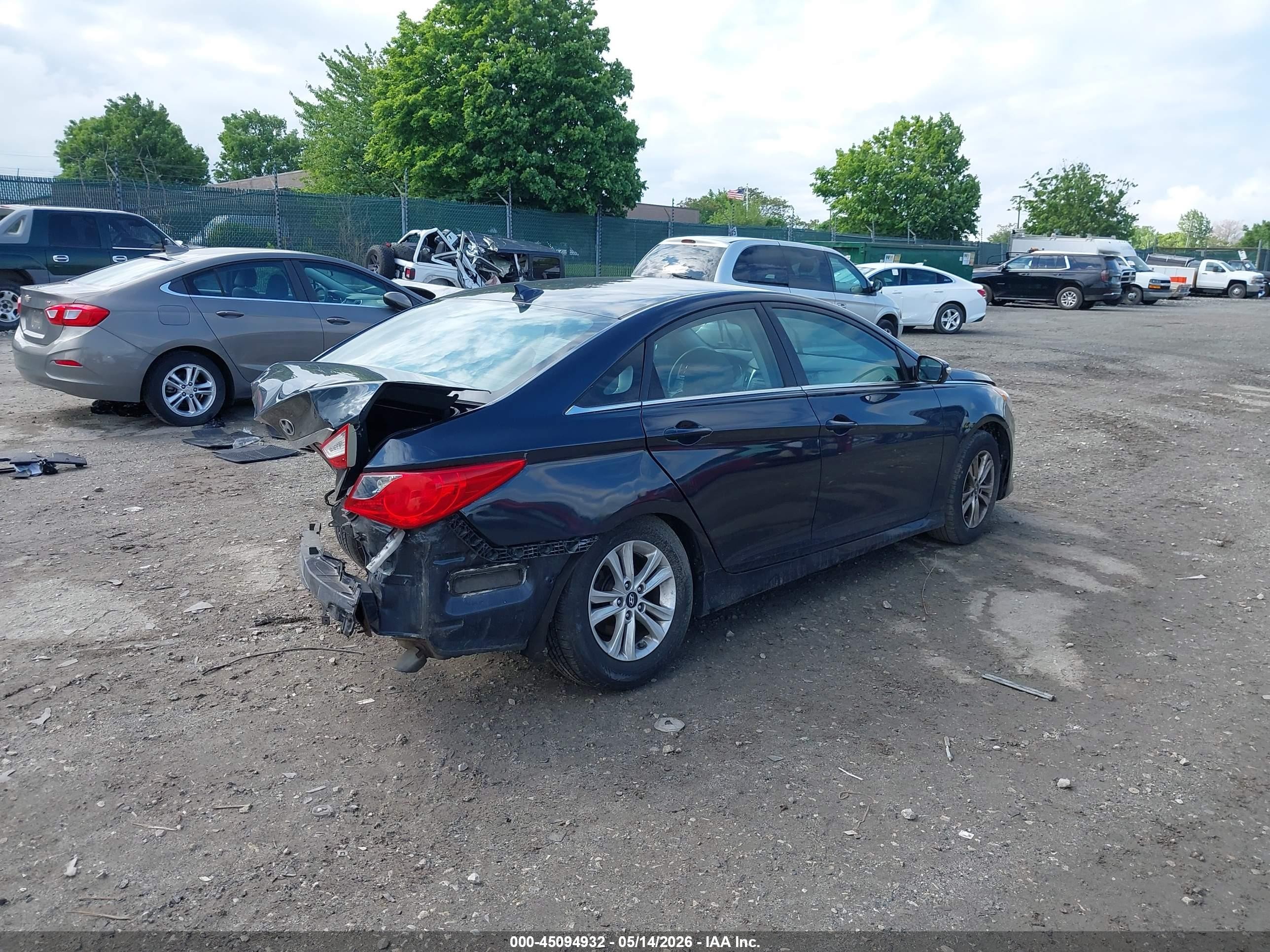 2014 Hyundai Sonata Gls Gray vin: 5NPEB4AC9EH905251
