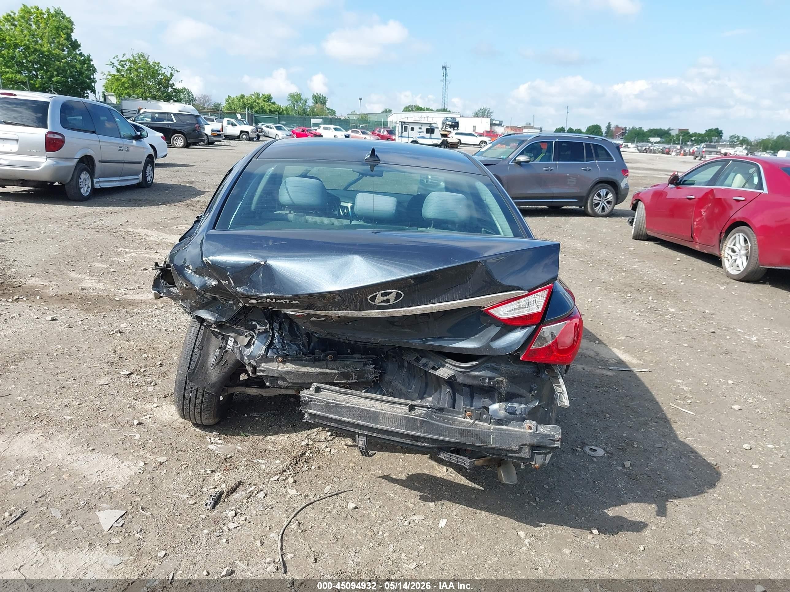 2014 Hyundai Sonata Gls Gray vin: 5NPEB4AC9EH905251