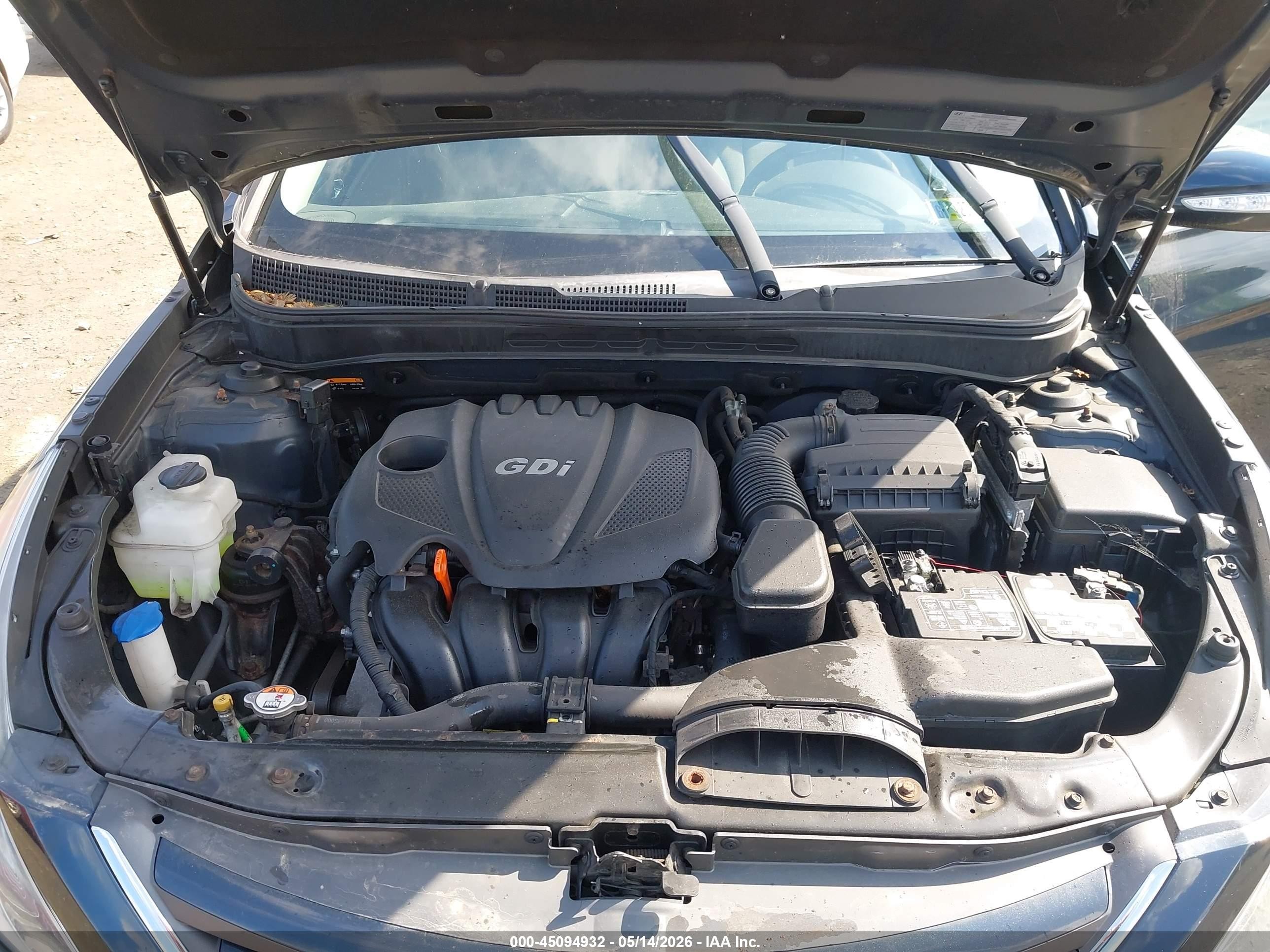 2014 Hyundai Sonata Gls Gray vin: 5NPEB4AC9EH905251
