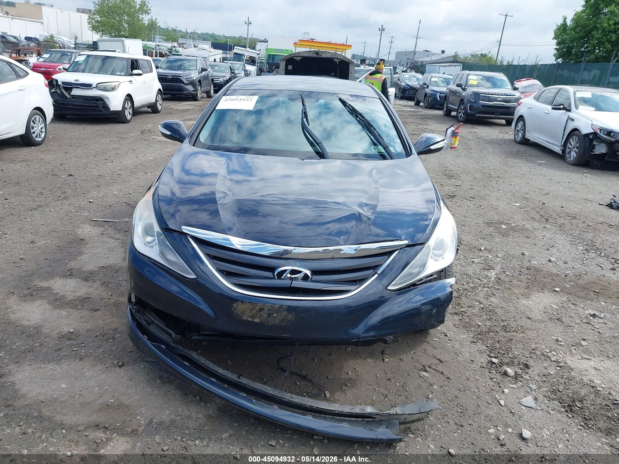 2014 Hyundai Sonata Gls Gray vin: 5NPEB4AC9EH905251