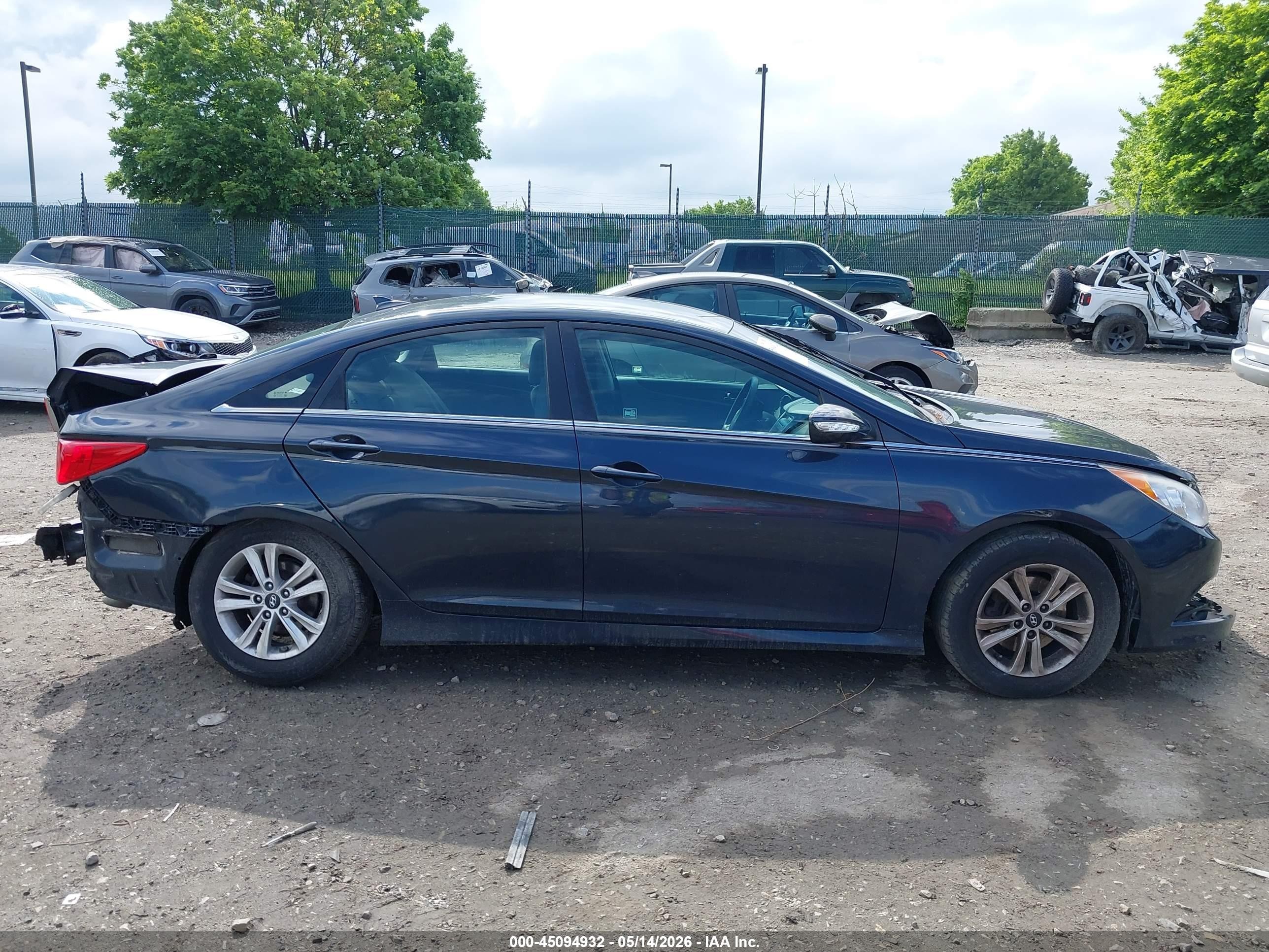 2014 Hyundai Sonata Gls Gray vin: 5NPEB4AC9EH905251