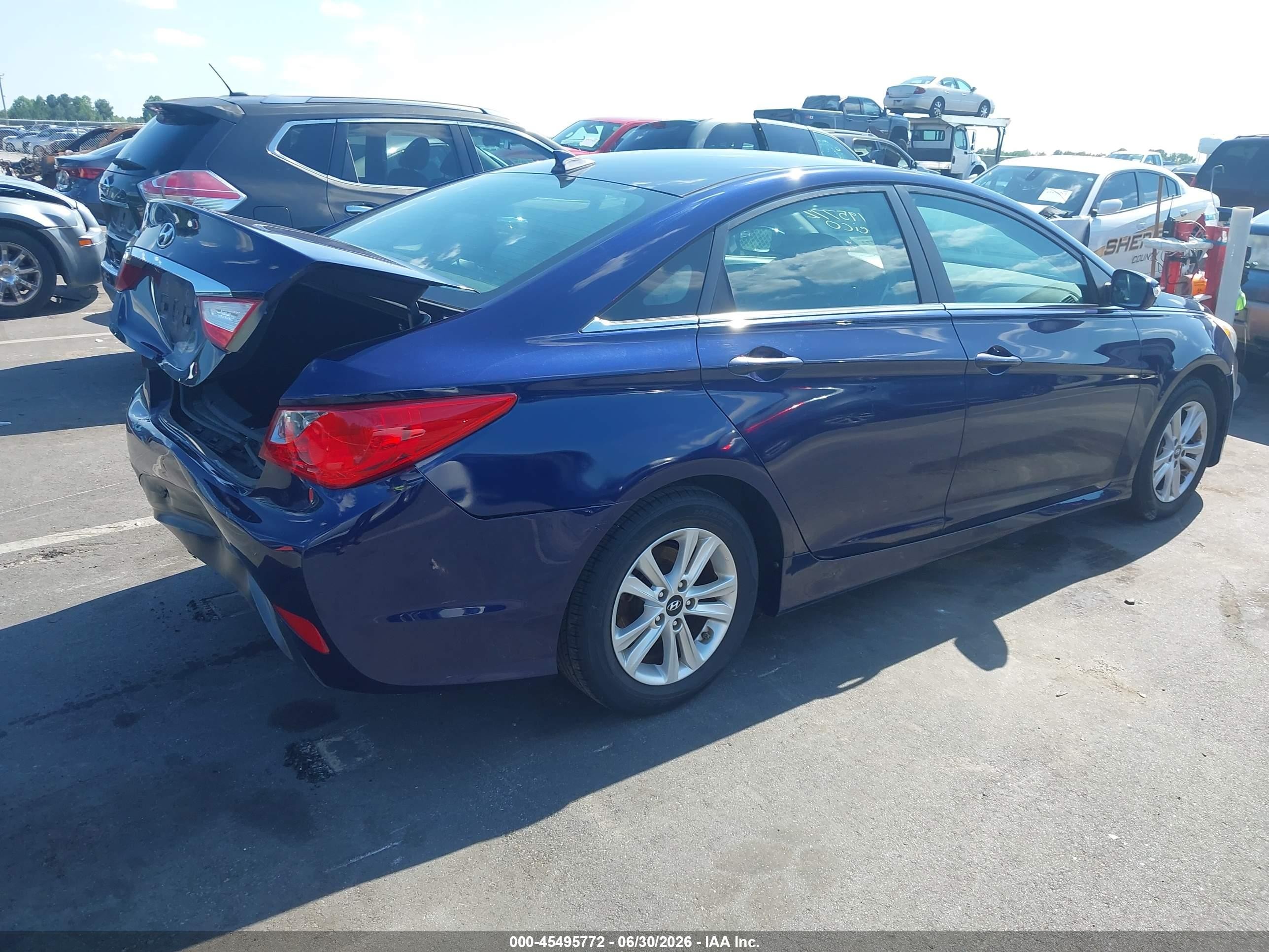 2014 Hyundai Sonata Gls Blue vin: 5NPEB4AC9EH910157