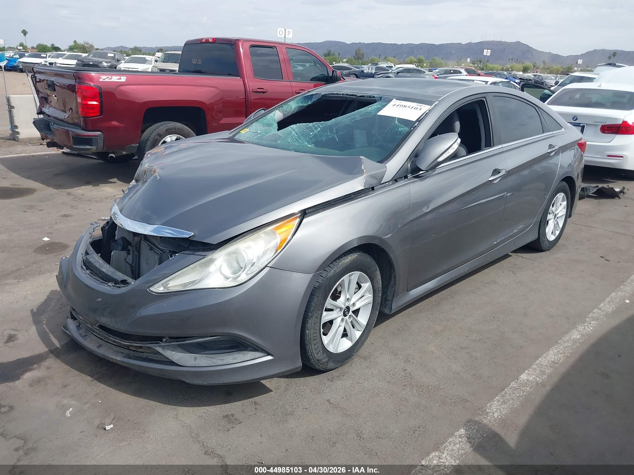 2014 Hyundai Sonata Gls Gray vin: 5NPEB4AC9EH914130