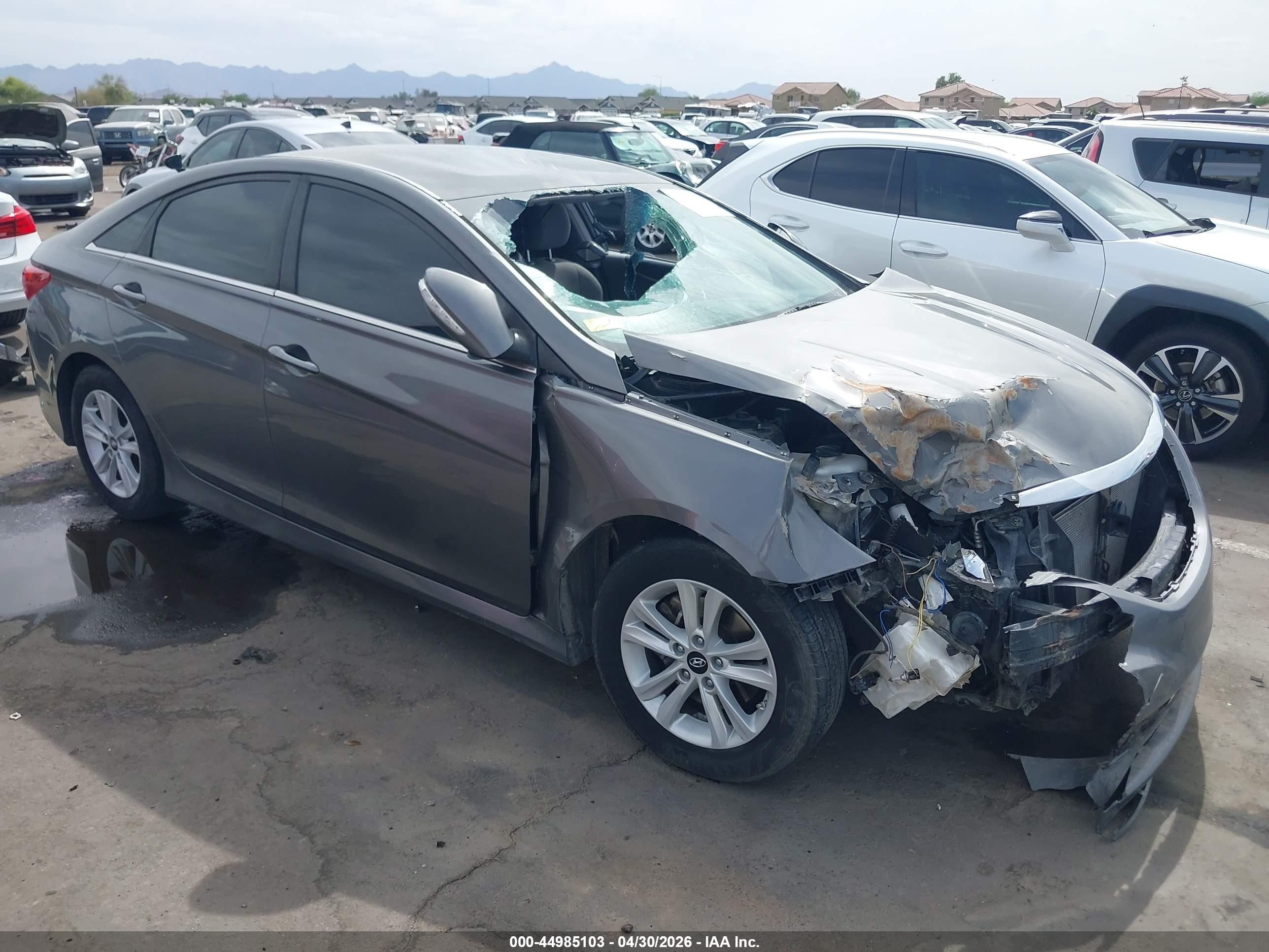 2014 Hyundai Sonata Gls Gray vin: 5NPEB4AC9EH914130