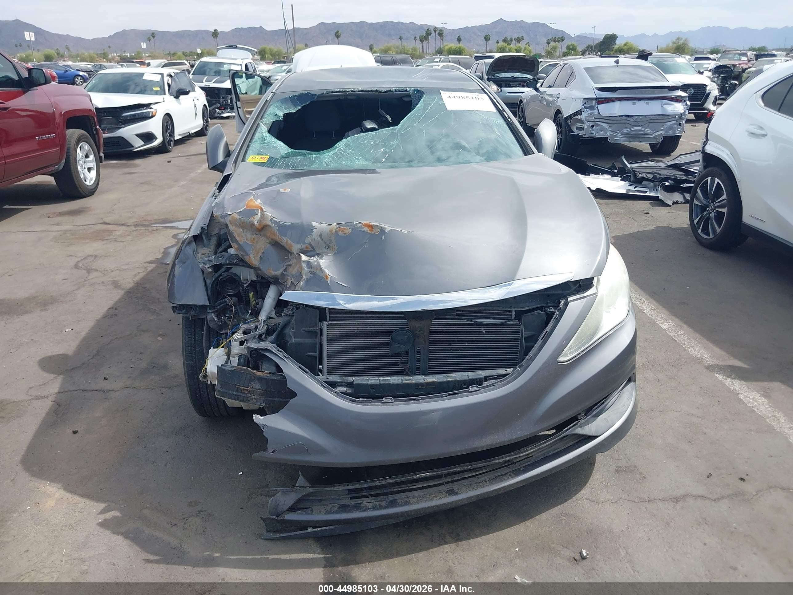 2014 Hyundai Sonata Gls Gray vin: 5NPEB4AC9EH914130