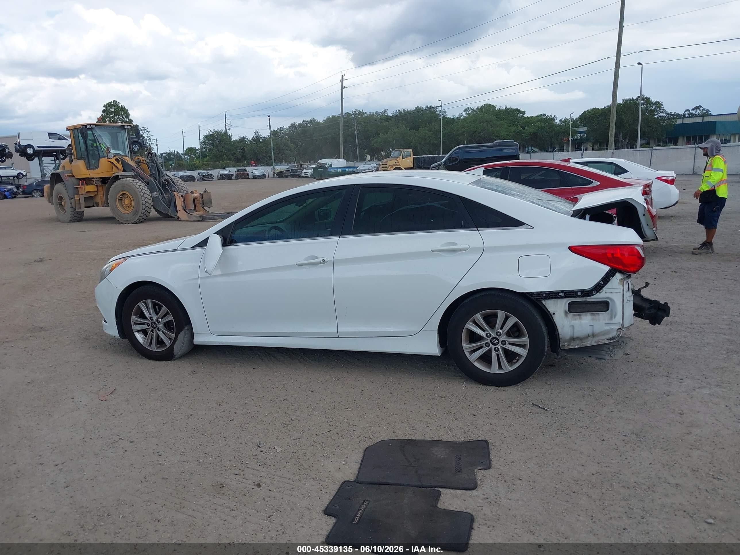 2014 Hyundai Sonata Gls Белый vin: 5NPEB4AC9EH916413