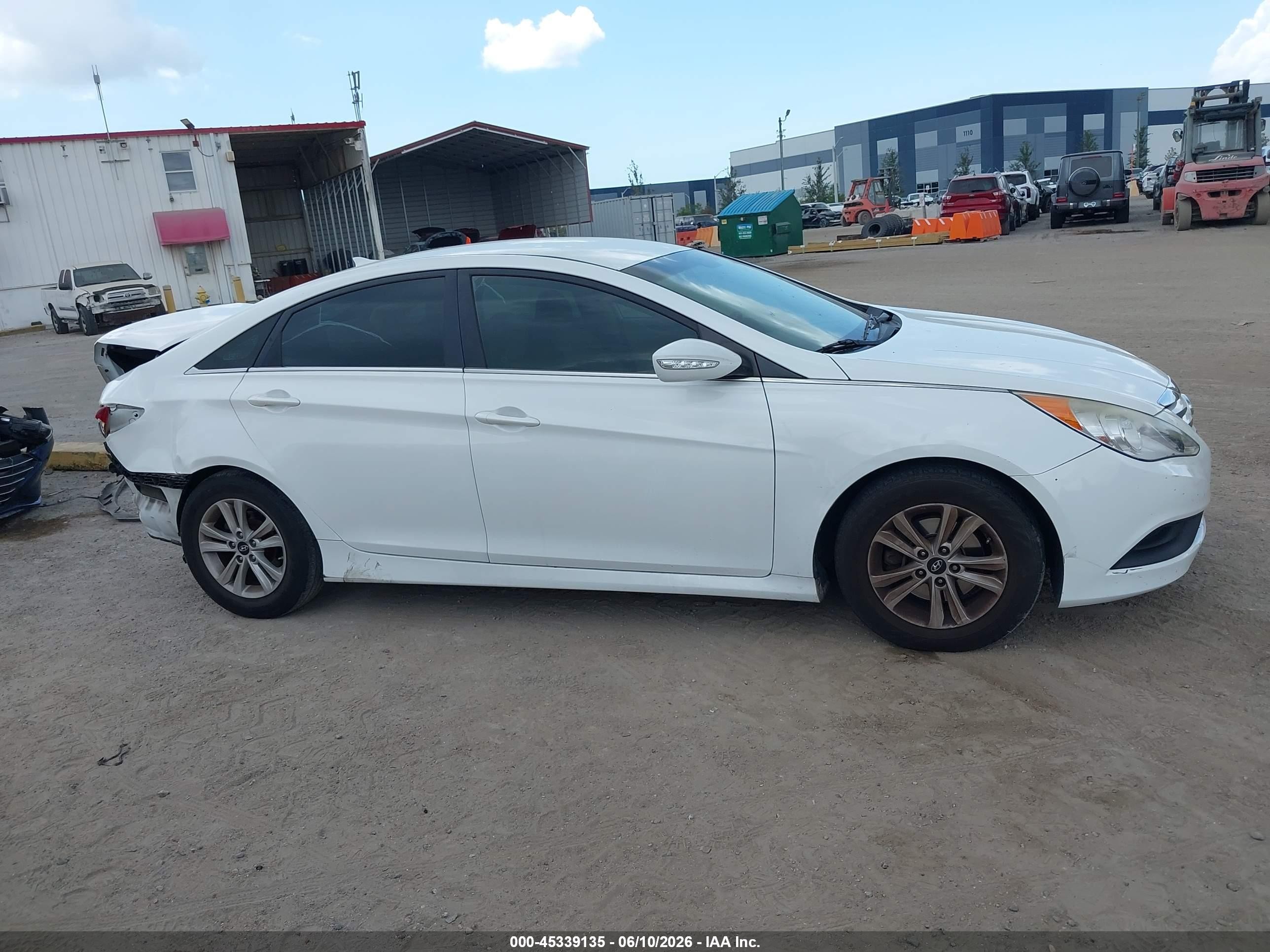 2014 Hyundai Sonata Gls Белый vin: 5NPEB4AC9EH916413