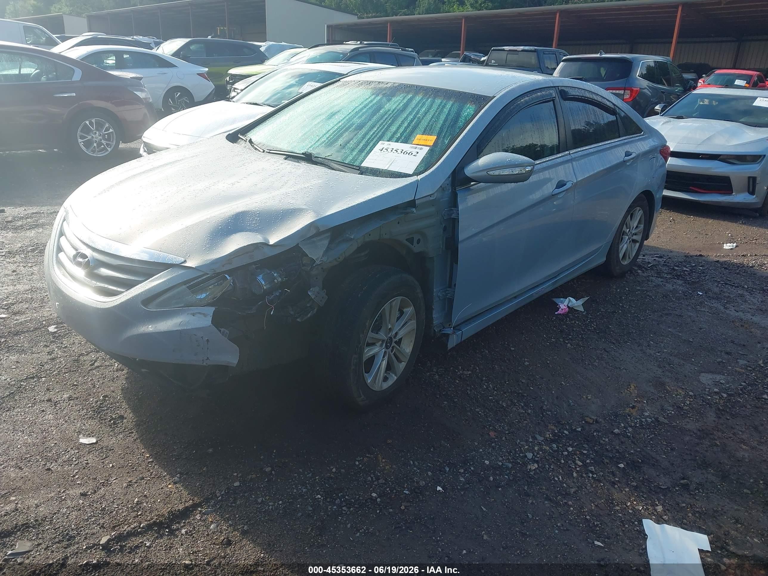 2014 Hyundai Sonata Gls Light Blue vin: 5NPEB4AC9EH918047
