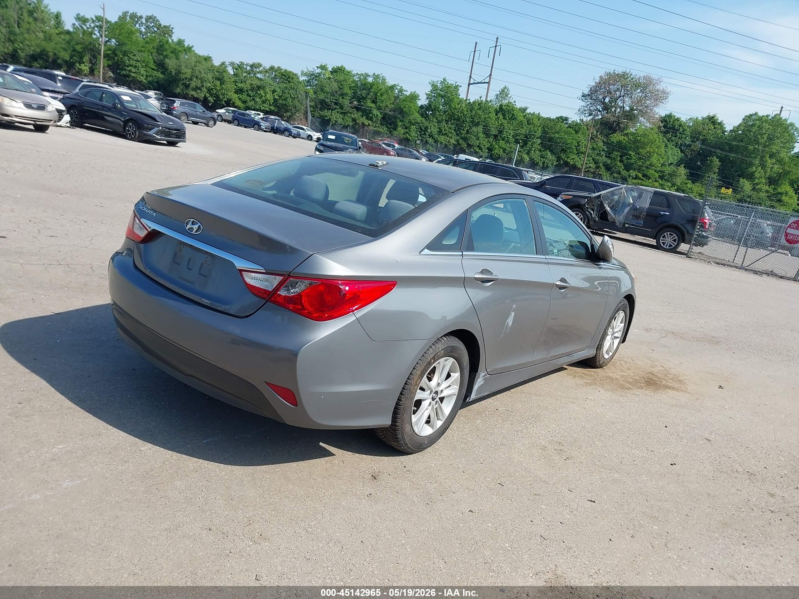 2014 Hyundai Sonata Gls Gray vin: 5NPEB4AC9EH921790