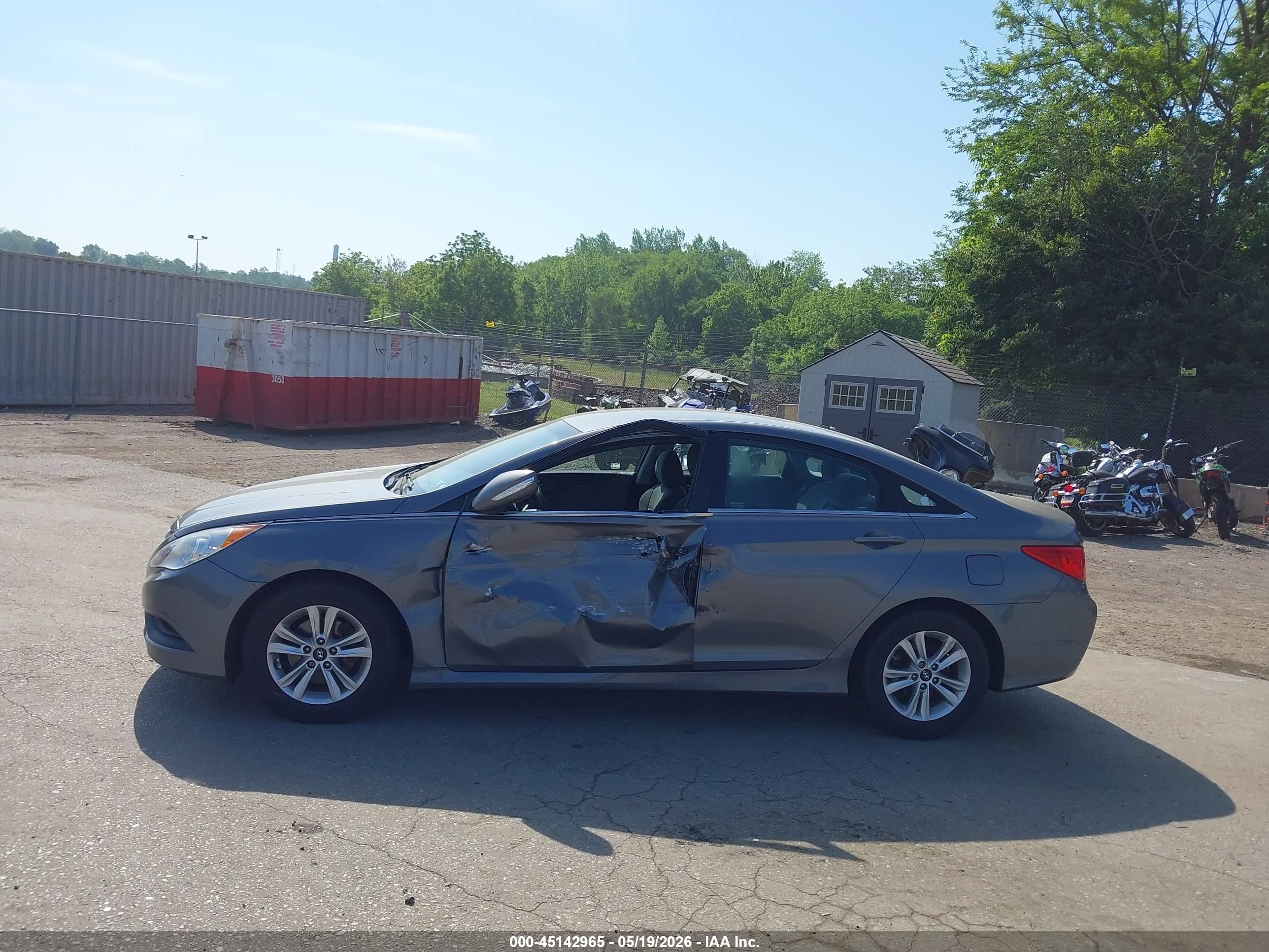 2014 Hyundai Sonata Gls Gray vin: 5NPEB4AC9EH921790