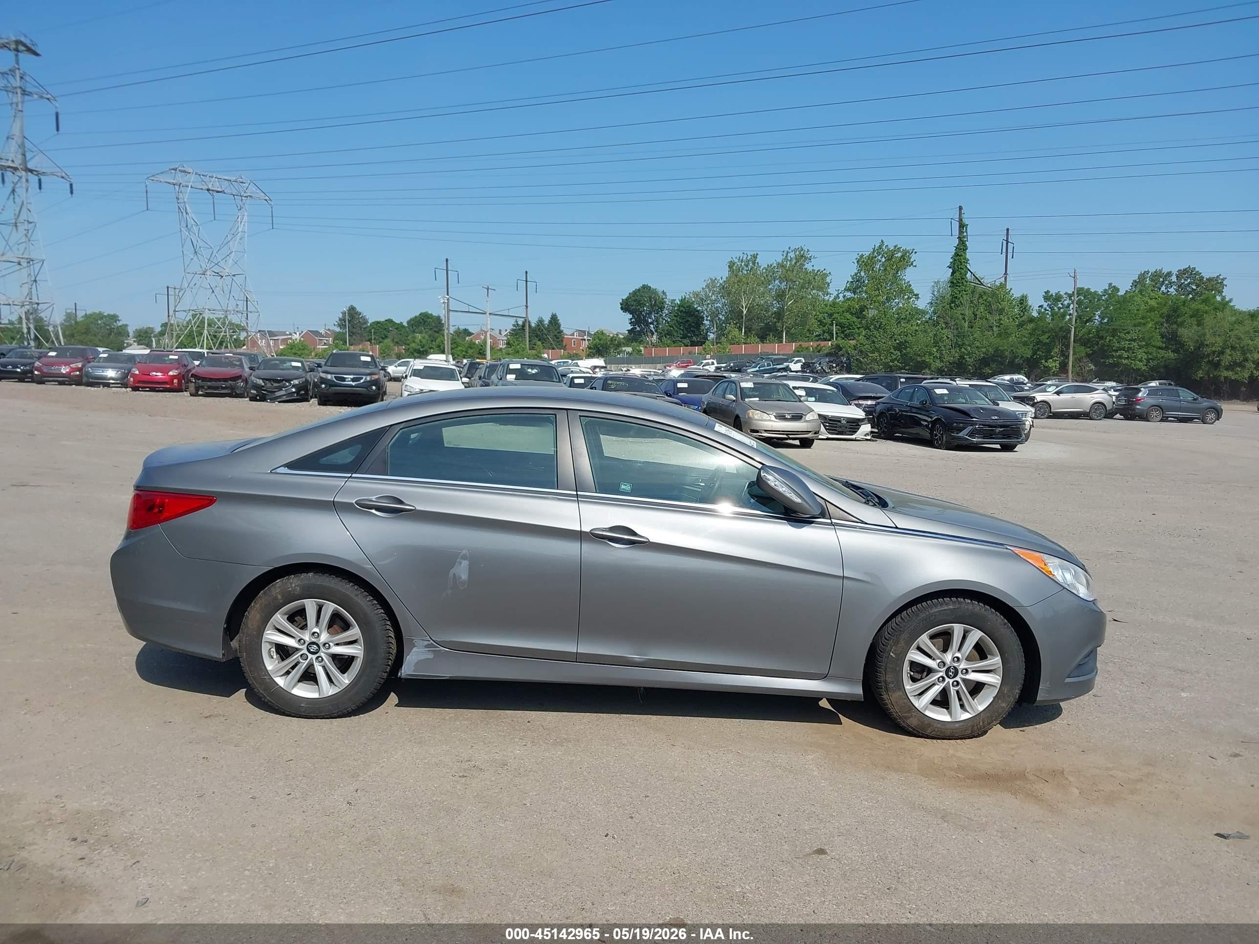 2014 Hyundai Sonata Gls Gray vin: 5NPEB4AC9EH921790