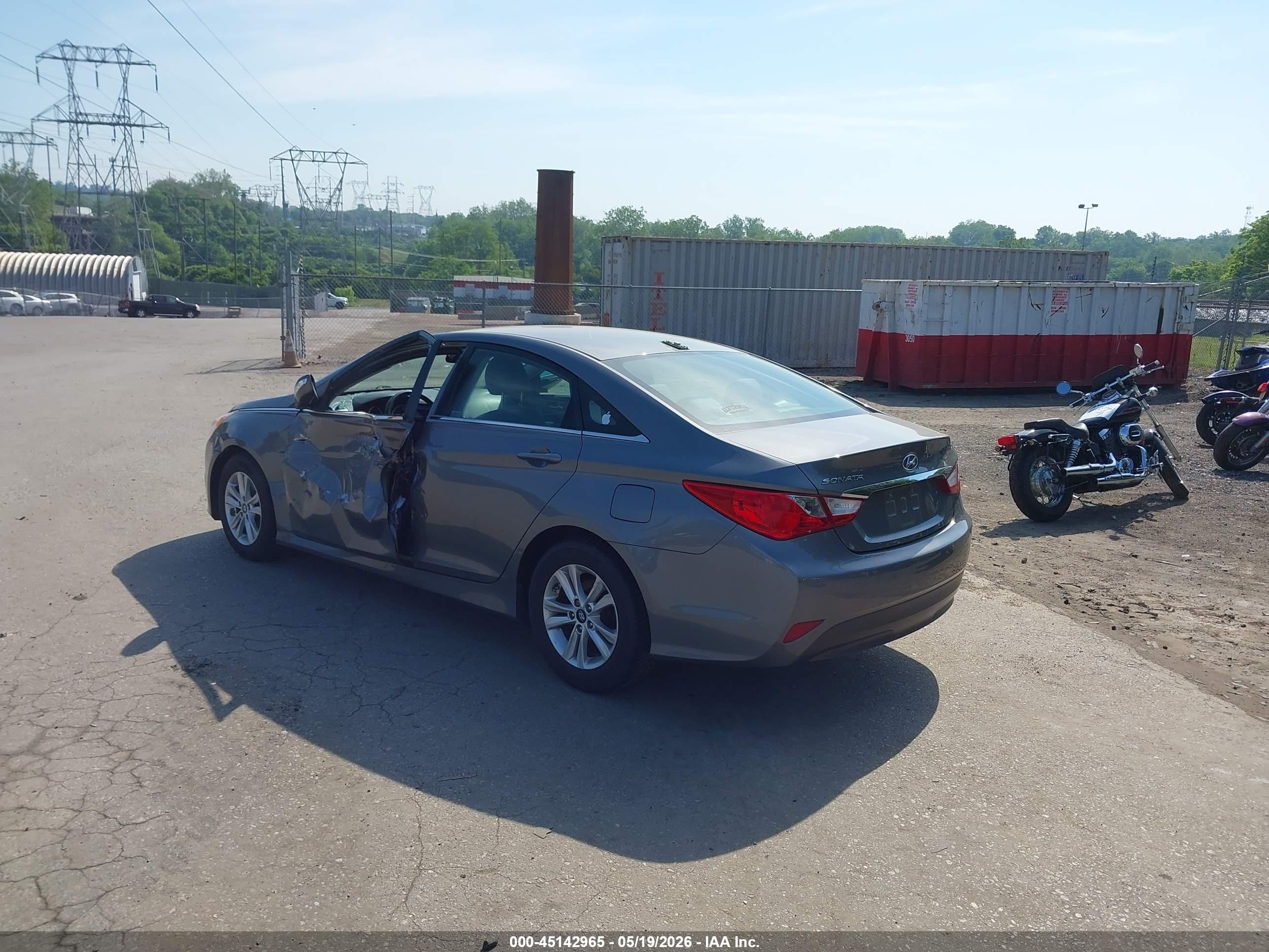 2014 Hyundai Sonata Gls Gray vin: 5NPEB4AC9EH921790