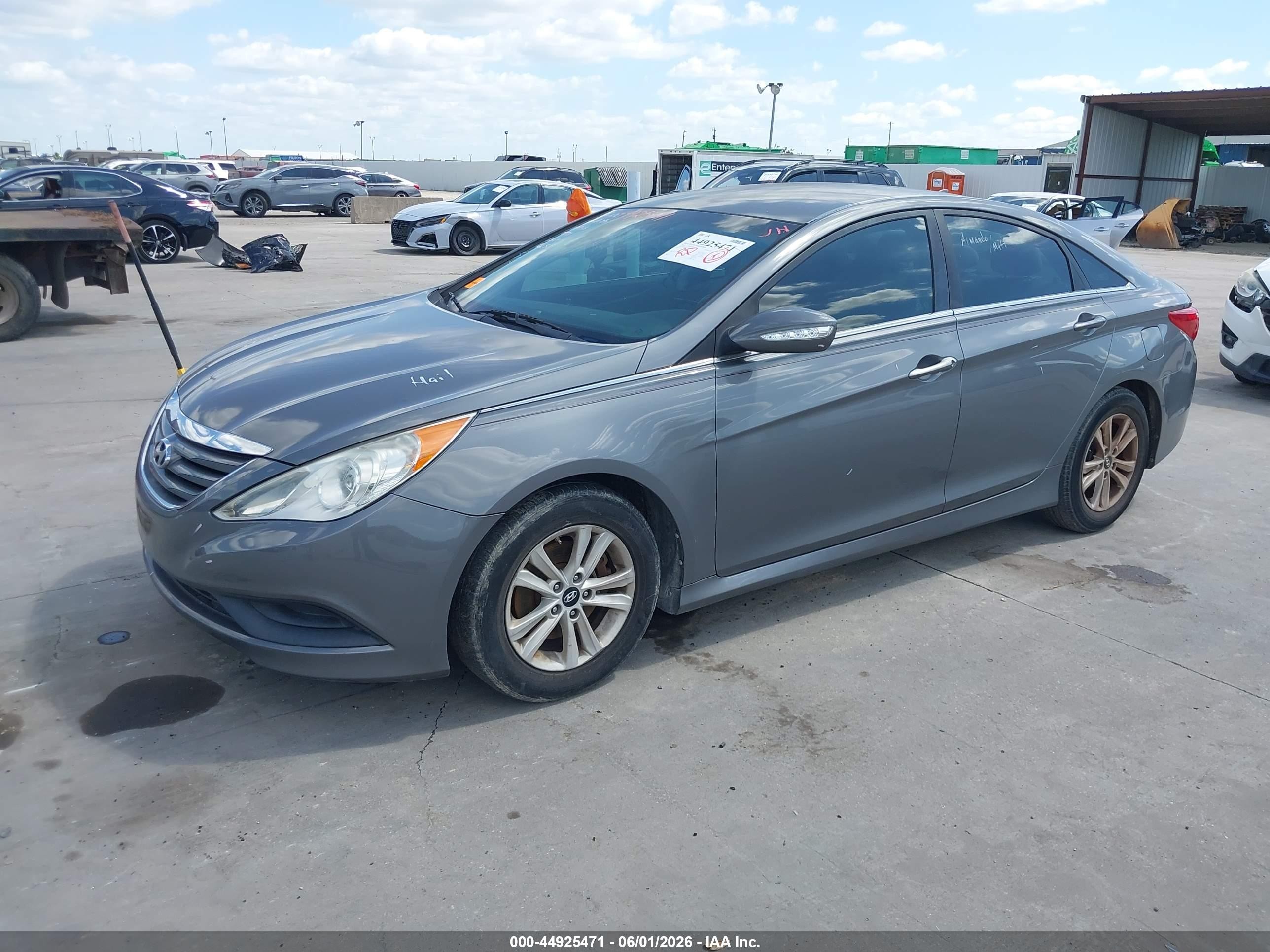 2014 Hyundai Sonata Gls Gray vin: 5NPEB4AC9EH924608