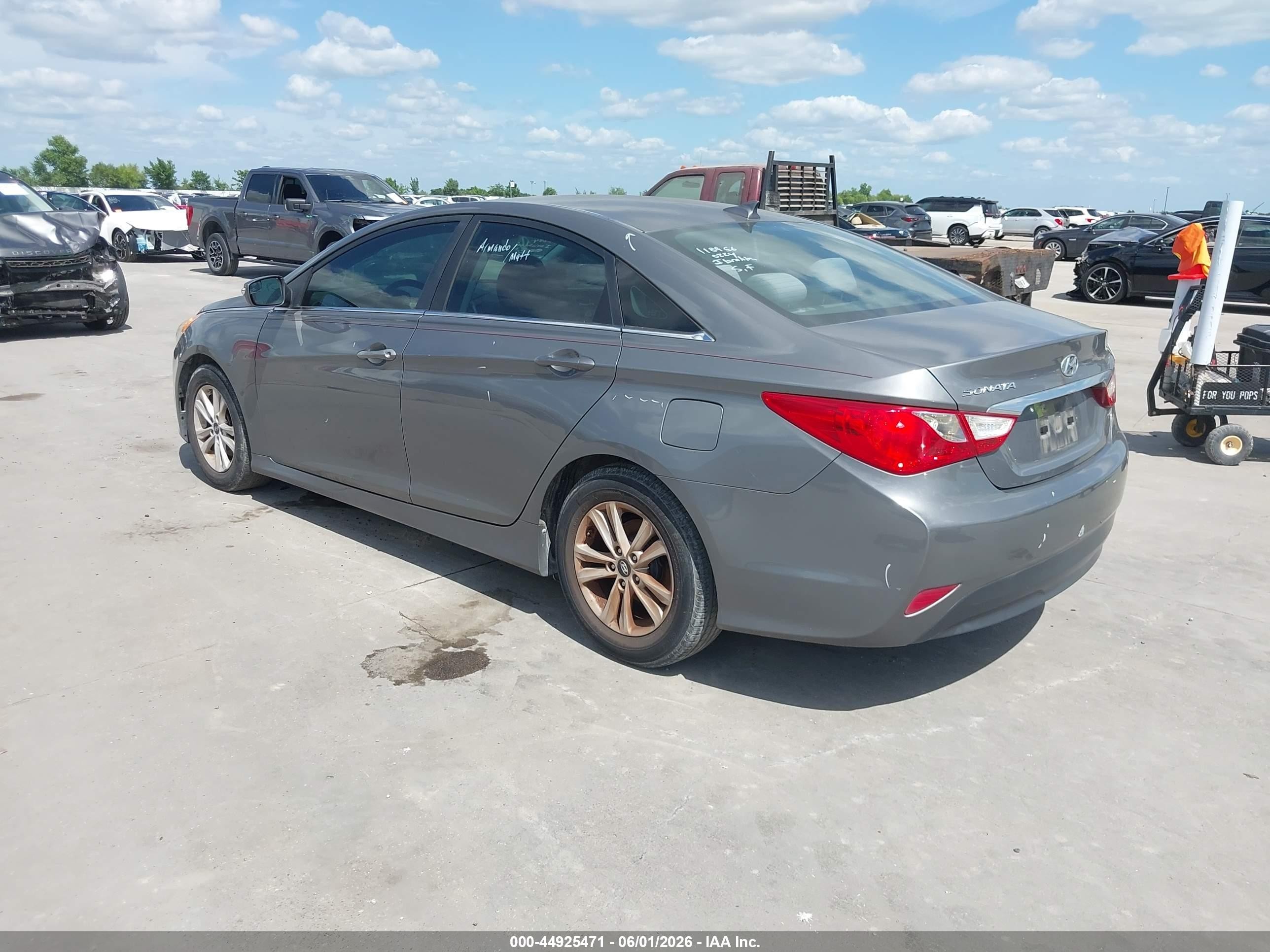 2014 Hyundai Sonata Gls Gray vin: 5NPEB4AC9EH924608