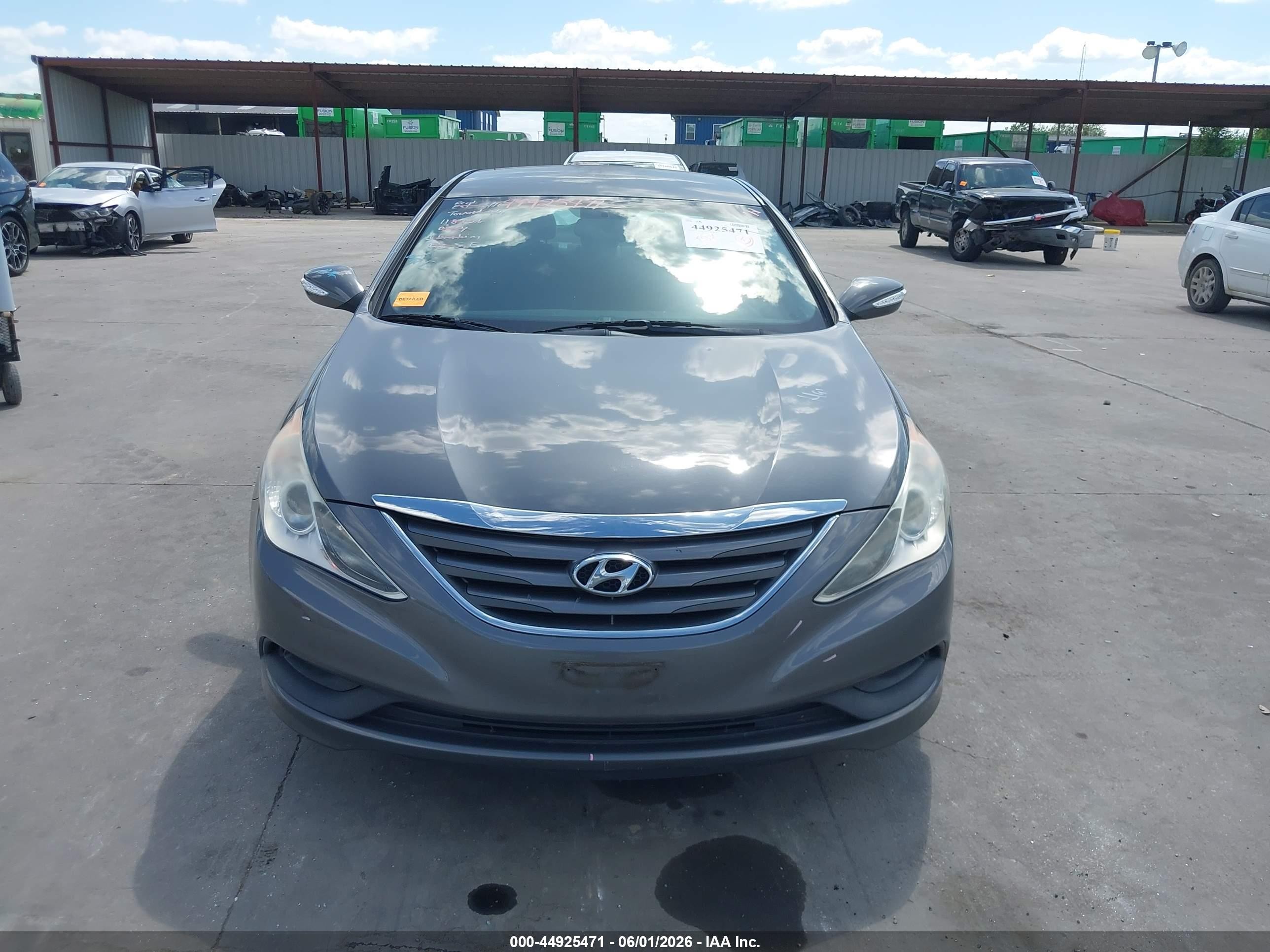 2014 Hyundai Sonata Gls Gray vin: 5NPEB4AC9EH924608