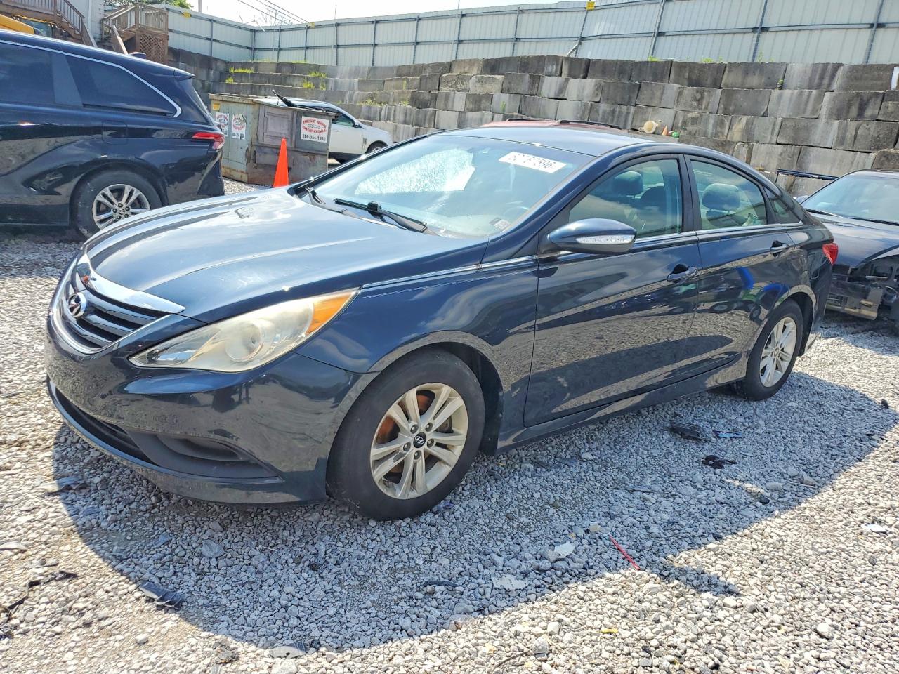 2014 Hyundai Sonata Gls Blue vin: 5NPEB4AC9EH929596