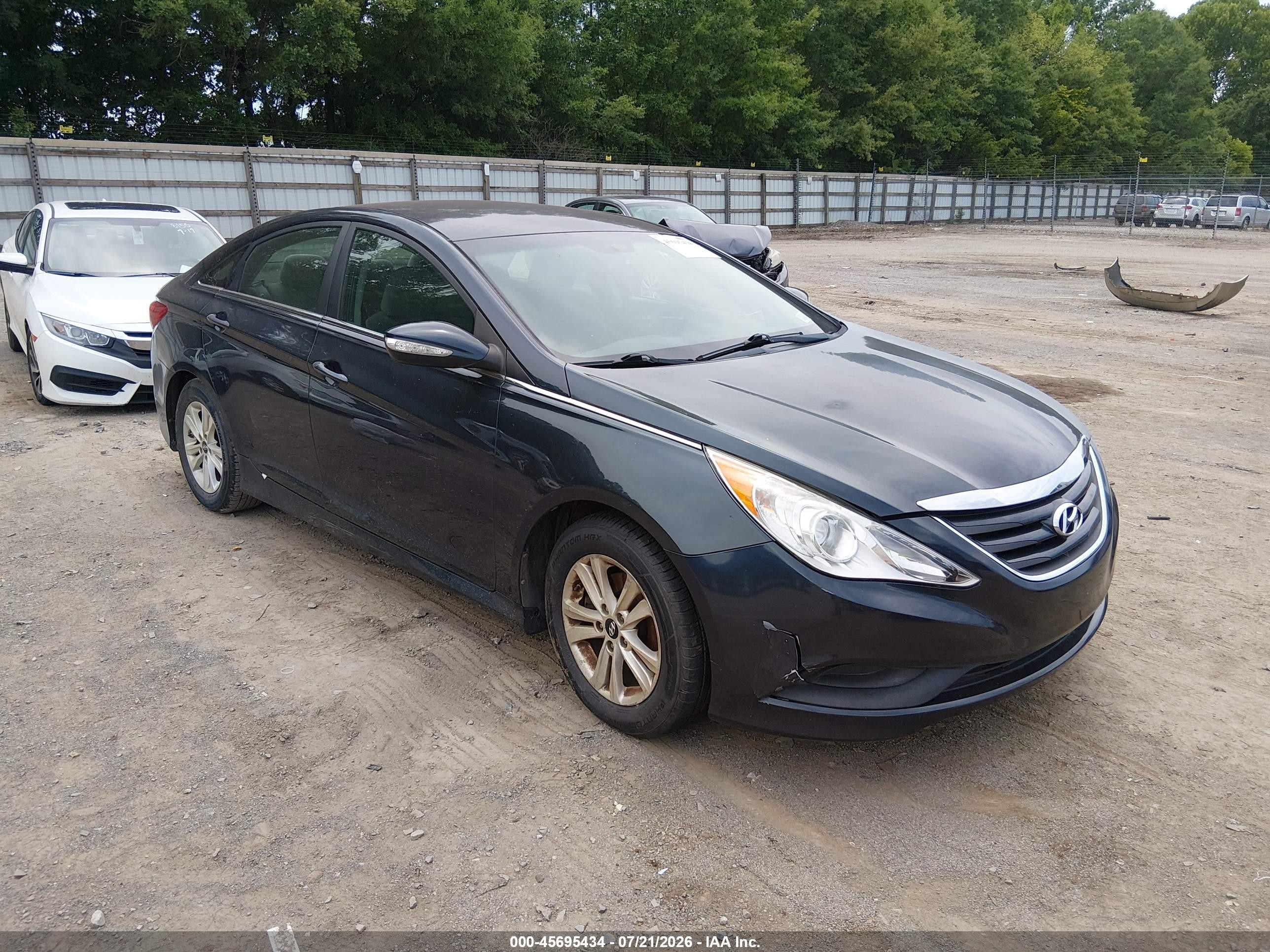 2014 Hyundai Sonata Gls Blue vin: 5NPEB4AC9EH935768