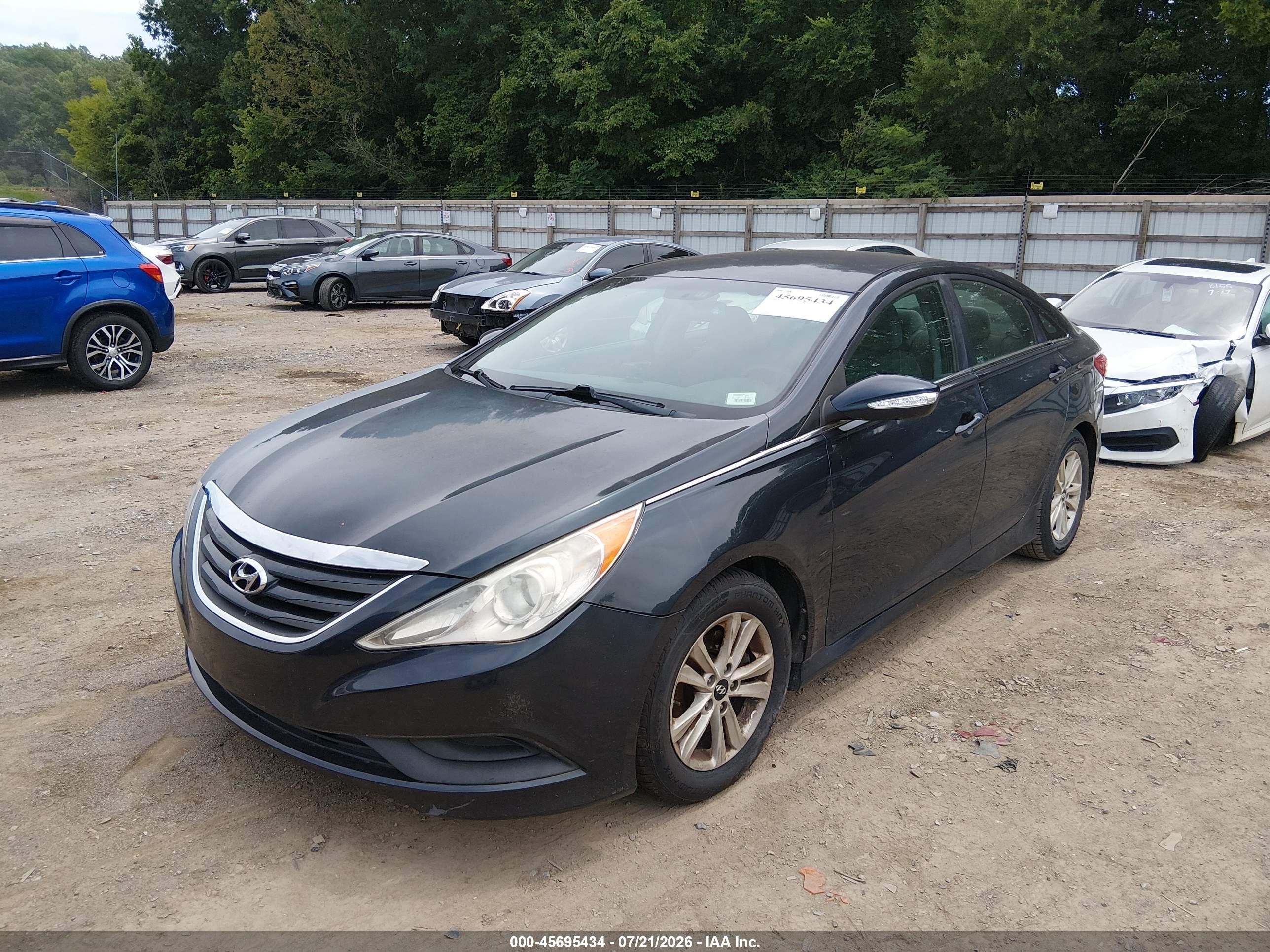 2014 Hyundai Sonata Gls Blue vin: 5NPEB4AC9EH935768