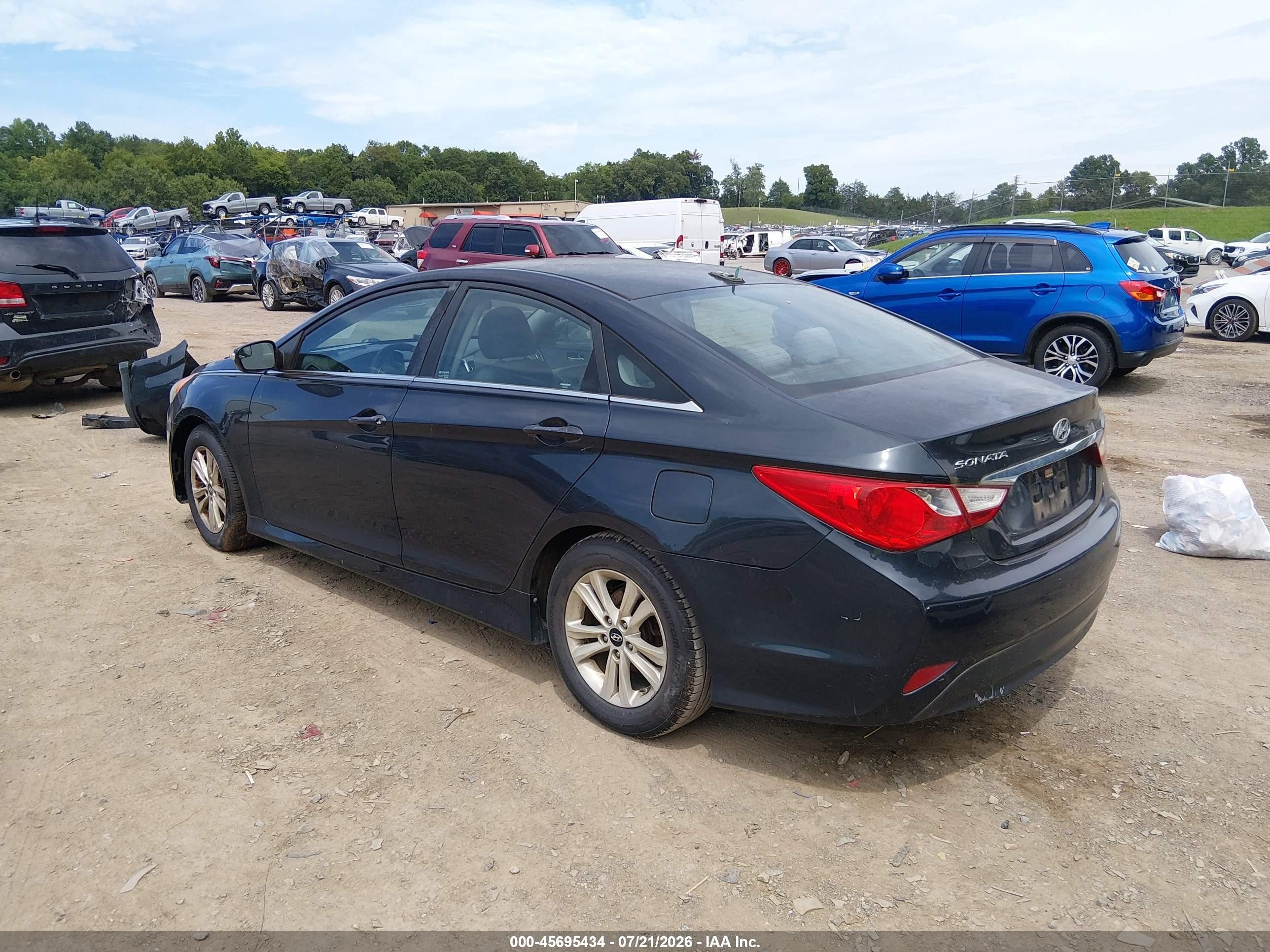 2014 Hyundai Sonata Gls Blue vin: 5NPEB4AC9EH935768
