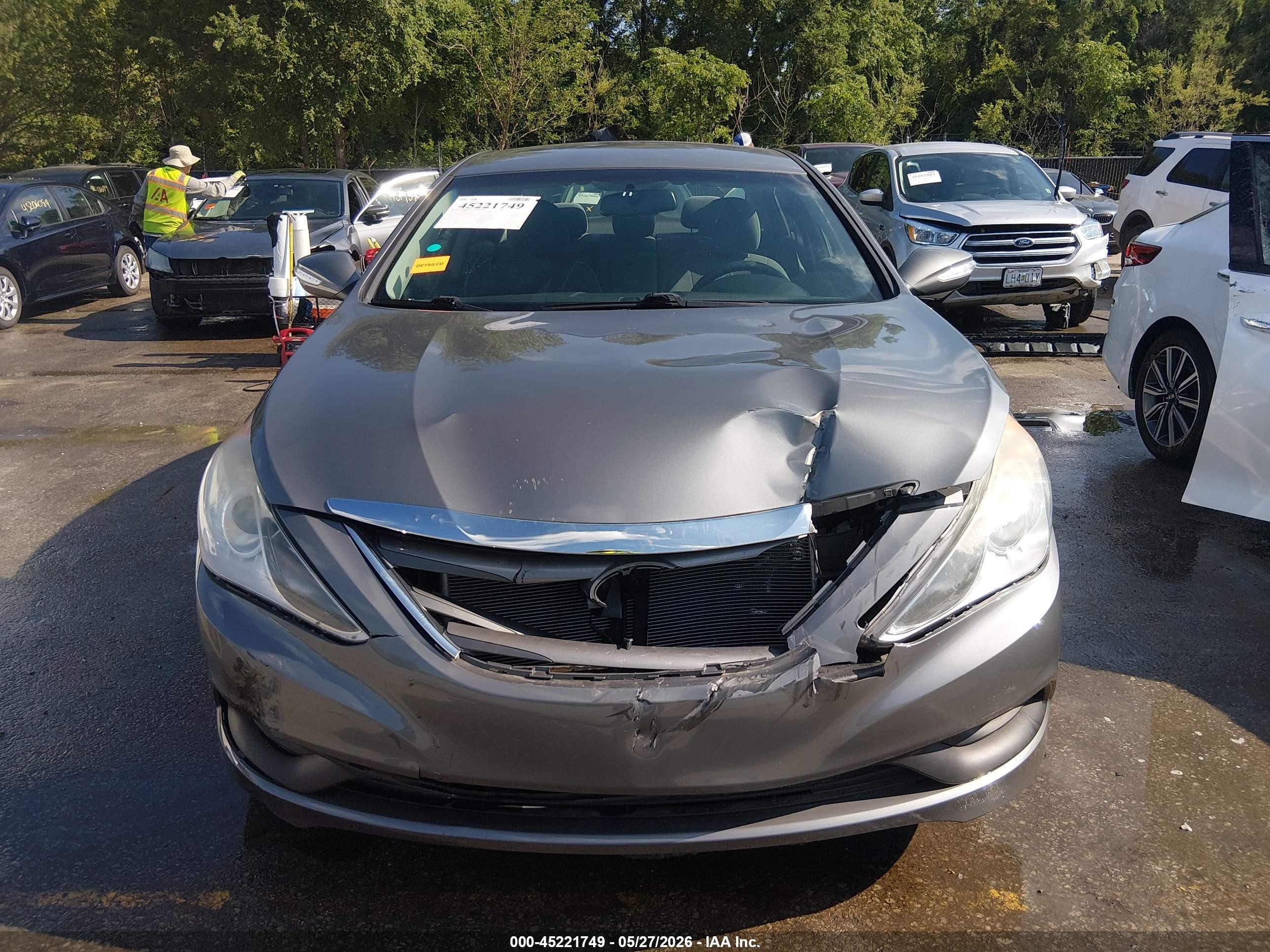 2014 Hyundai Sonata Gls Gray vin: 5NPEB4AC9EH941067