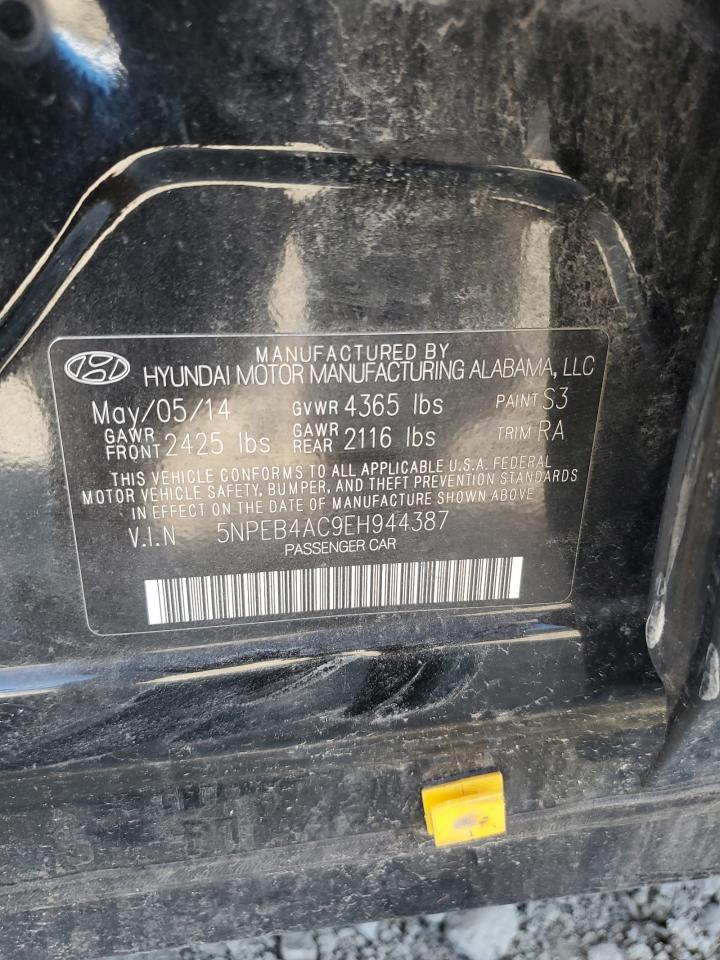 2014 Hyundai Sonata Gls Черный vin: 5NPEB4AC9EH944387