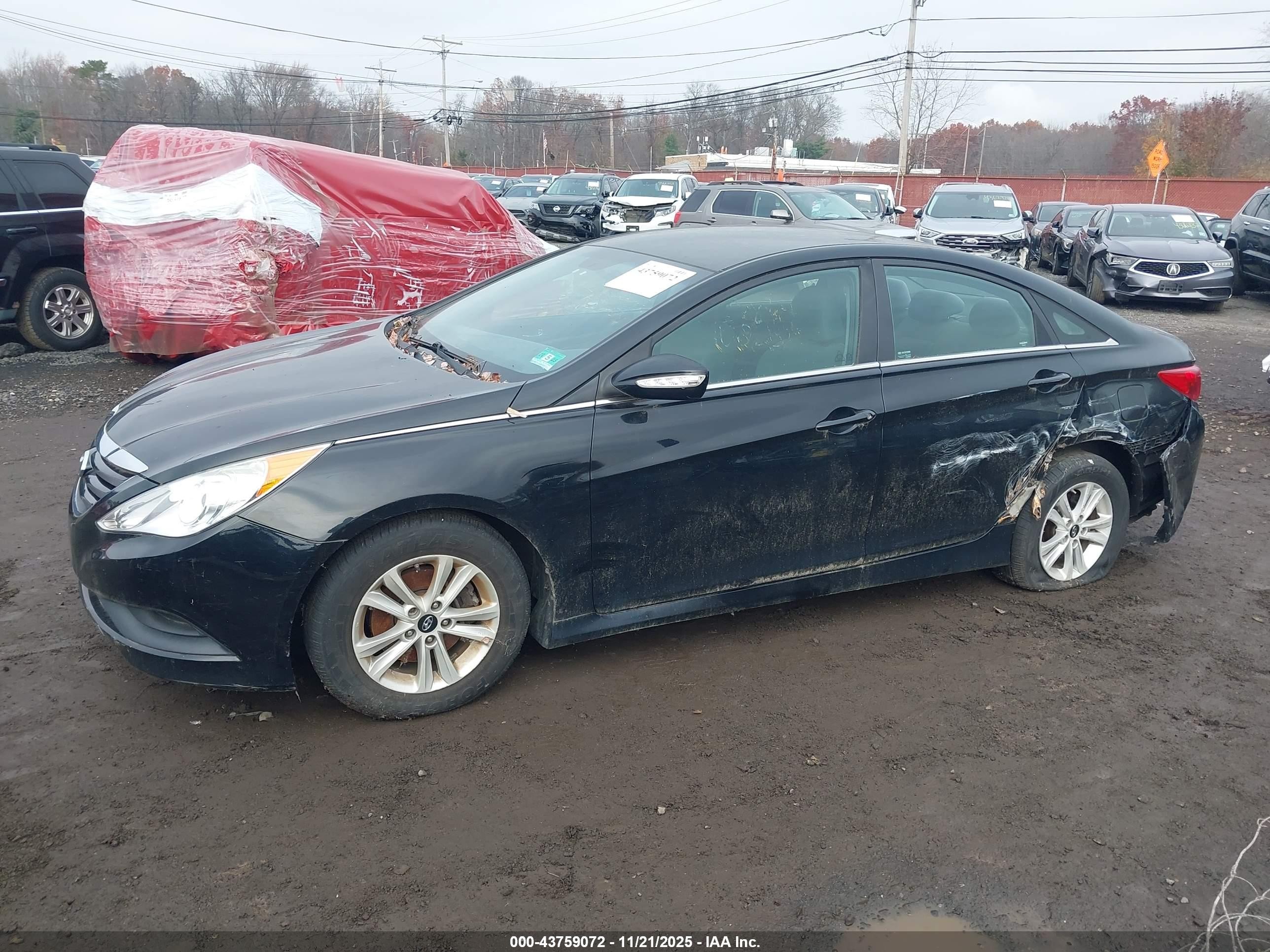 2014 Hyundai Sonata Gls Black vin: 5NPEB4AC9EH946947