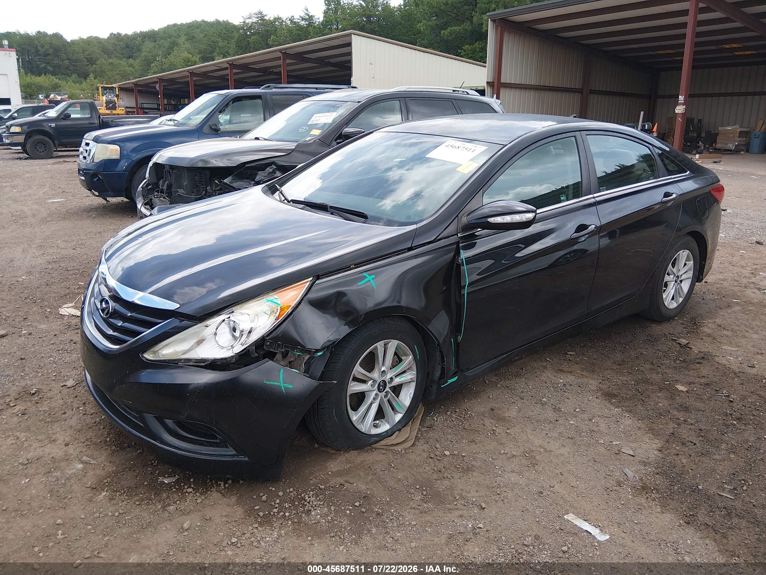 2014 Hyundai Sonata Gls Black vin: 5NPEB4AC9EH948231