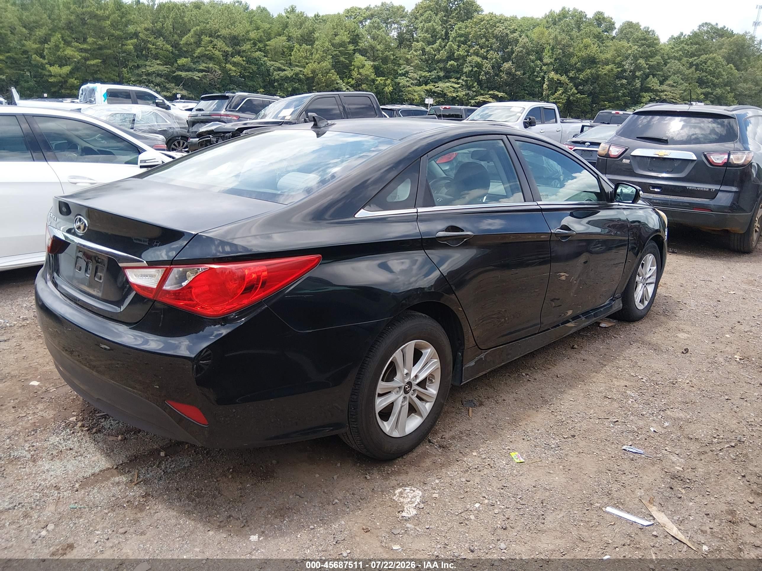 2014 Hyundai Sonata Gls Black vin: 5NPEB4AC9EH948231