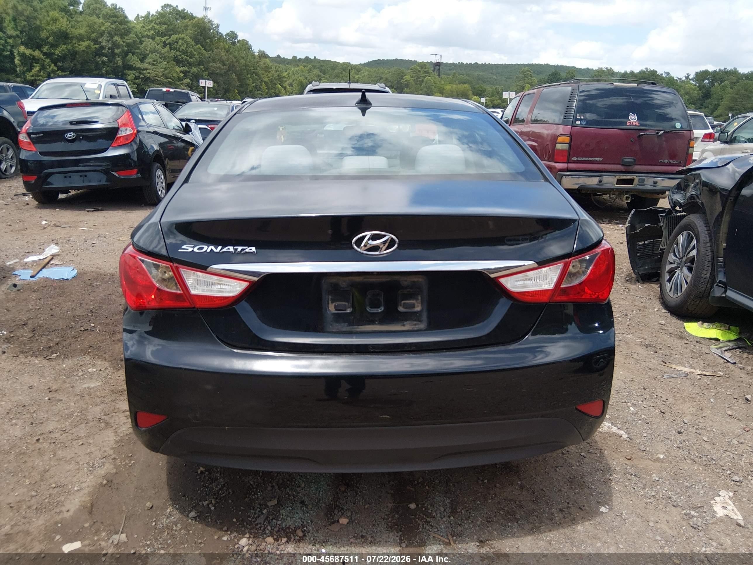 2014 Hyundai Sonata Gls Black vin: 5NPEB4AC9EH948231