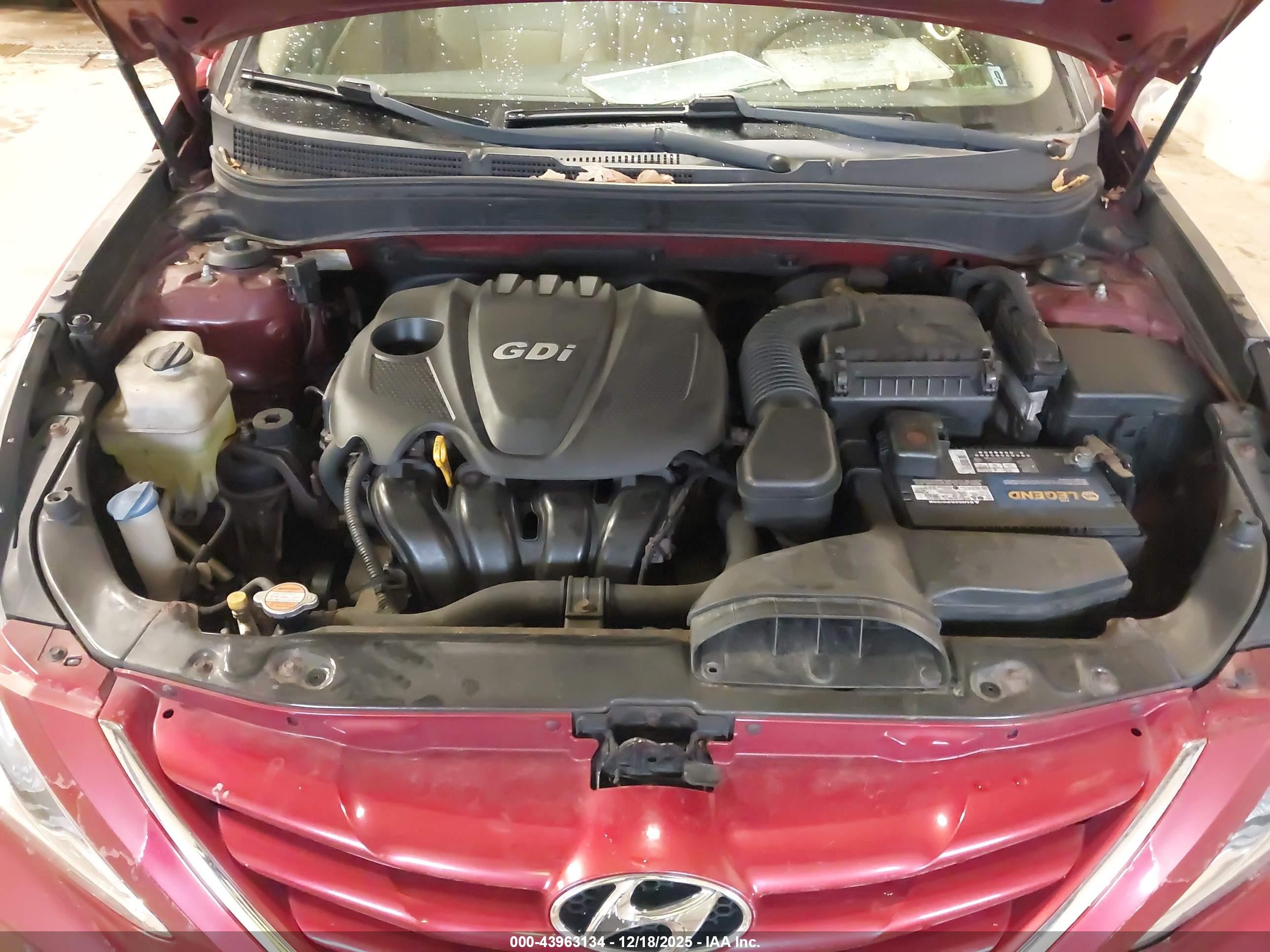2011 Hyundai Sonata Gls Red vin: 5NPEB4ACXBH066254