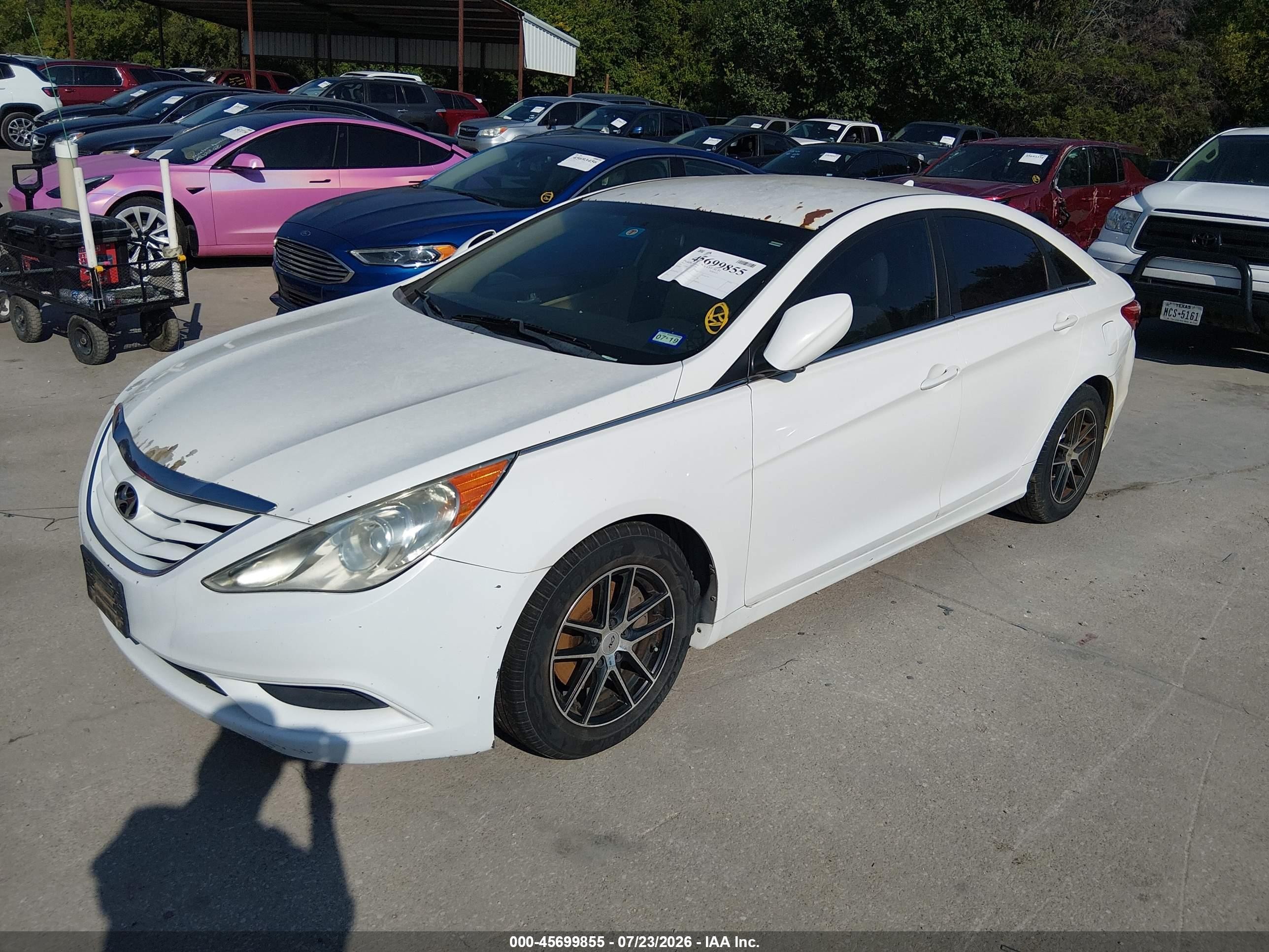2011 Hyundai Sonata Gls White vin: 5NPEB4ACXBH069199